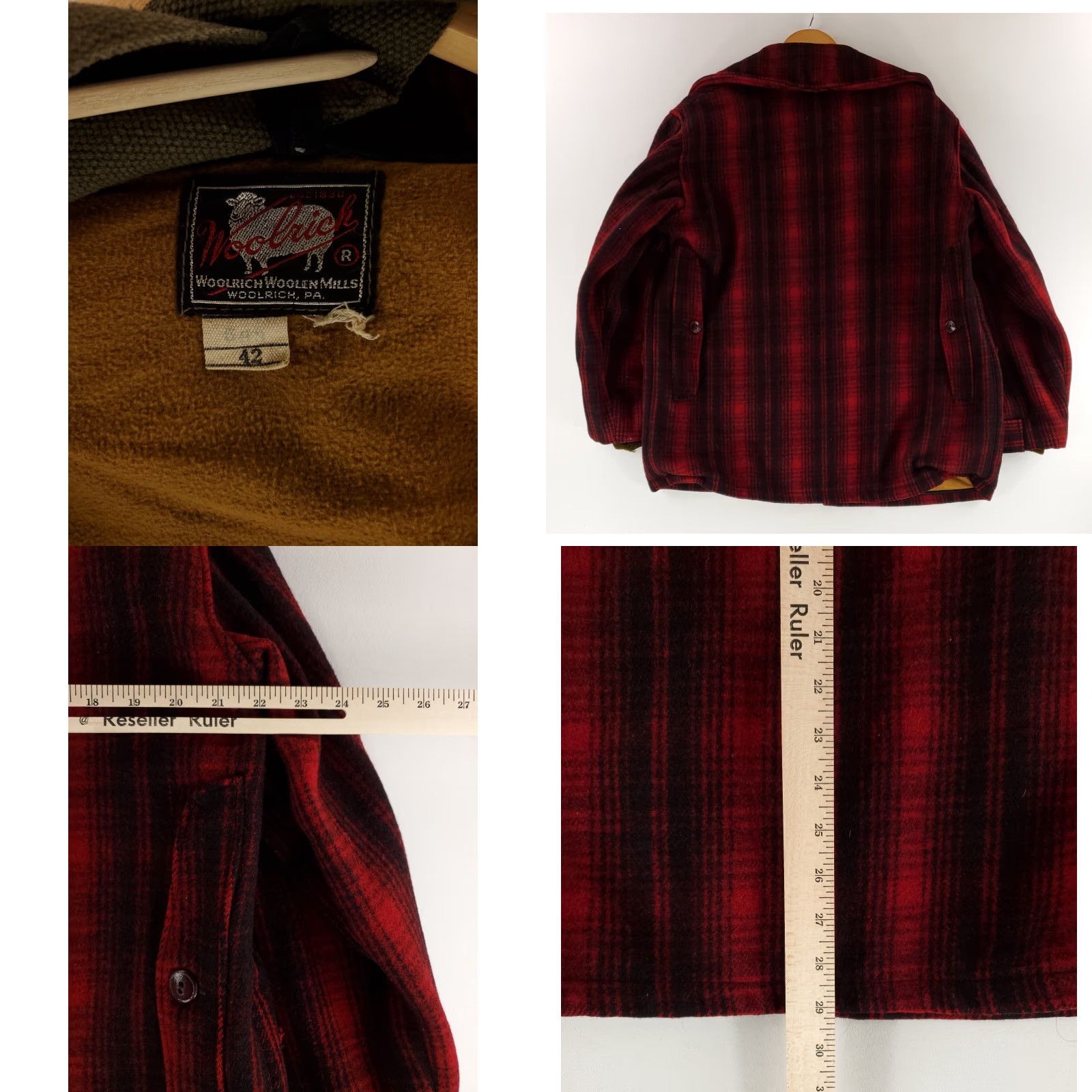 Vintage VINTAGE Woolrich Mackinaw Jacket Parka Red Black Plaid Mens 42 Jacket Mens 42 Red Plaid Parka Woolen Size US XS / EU 42 / 0 - 8 Thumbnail