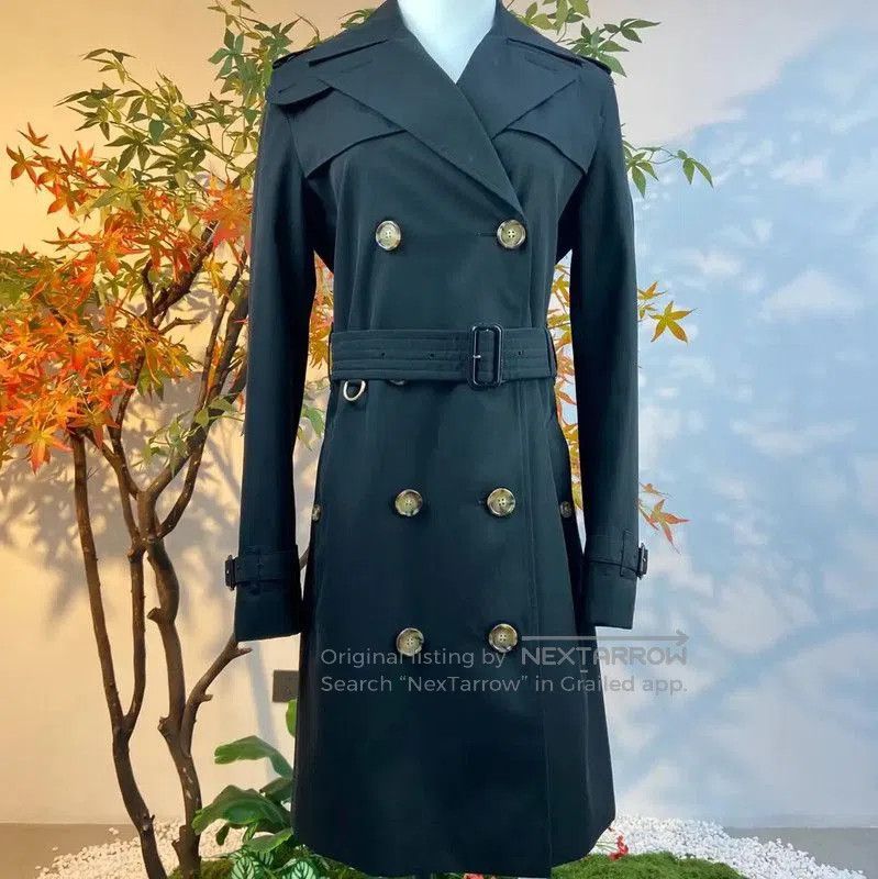 Burberry Burberry Black Cotton Women's Trench Coat. Size M / US 6-8 / IT 42-44 - 1 Thumbnail