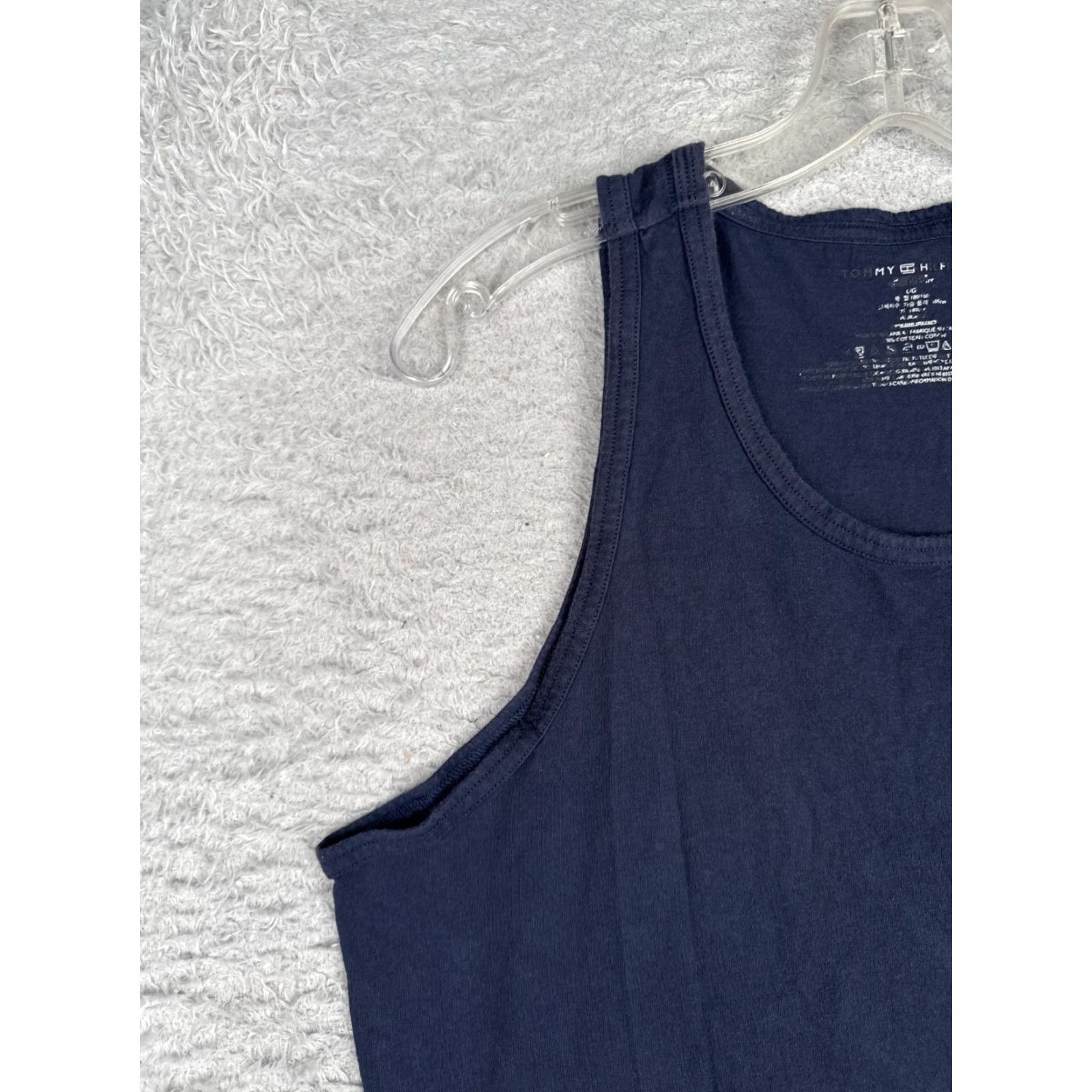 Tommy Hilfiger Tommy Hilfiger Jeans Shirt Women L Blue Tank Sleeveless Scoop Neck Cotton Size L / US 10 / IT 46 - 3 Thumbnail