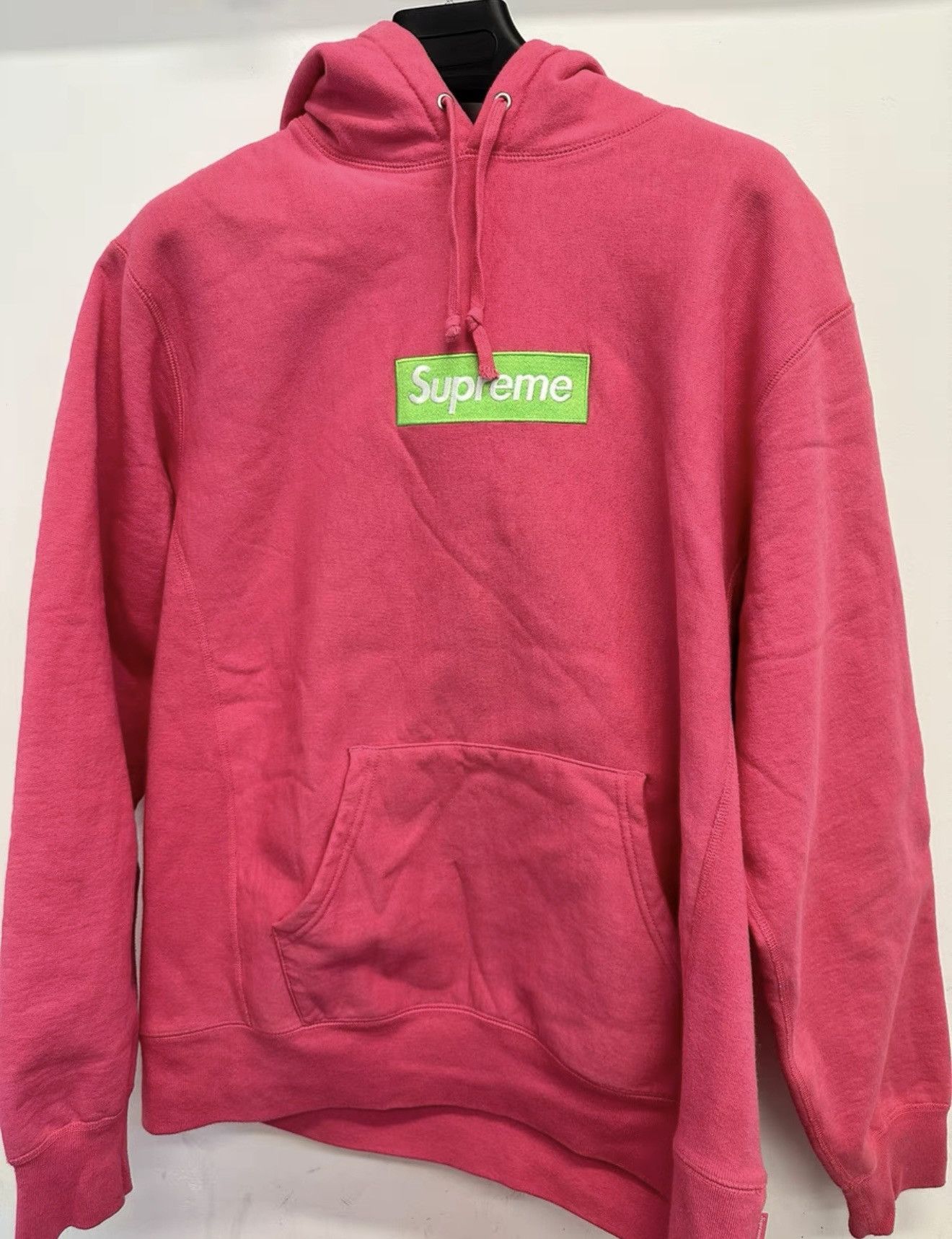 Supreme fw17 pink magenta box logo hooded hoodie