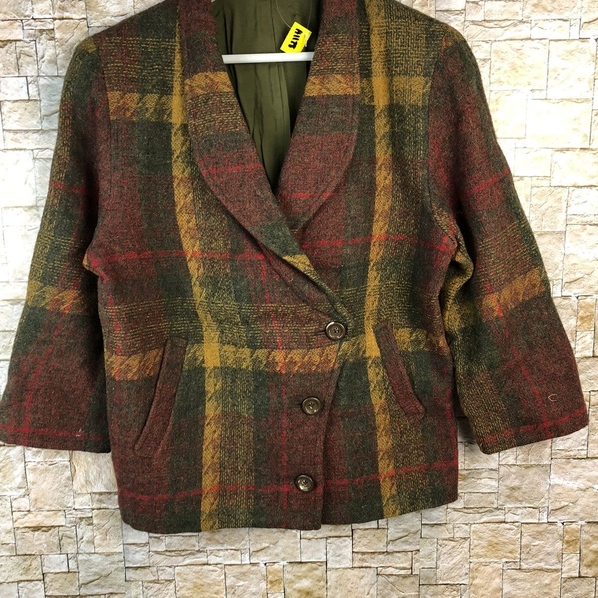 Japanese Brand Larochelle vintage Brown Tweed Blazer #A1178 Size US M / EU 48-50 / 2 - 3 Thumbnail