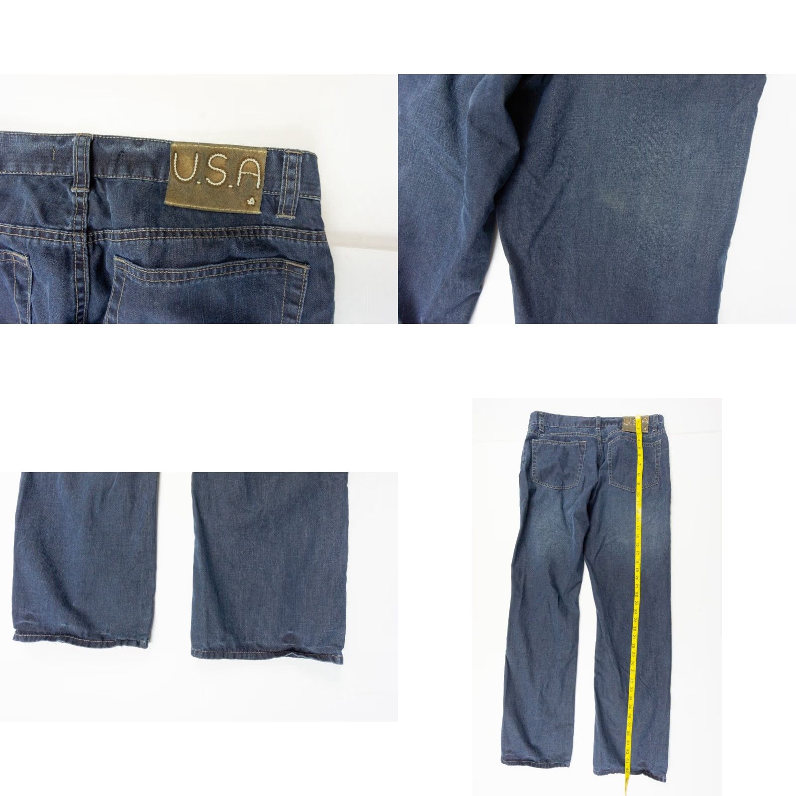 John Varvatos John Varvatos Jeans Mens 34x32 Blue Denim Straight Leg Casual Pants Size US 34 / EU 50 - 8 Thumbnail