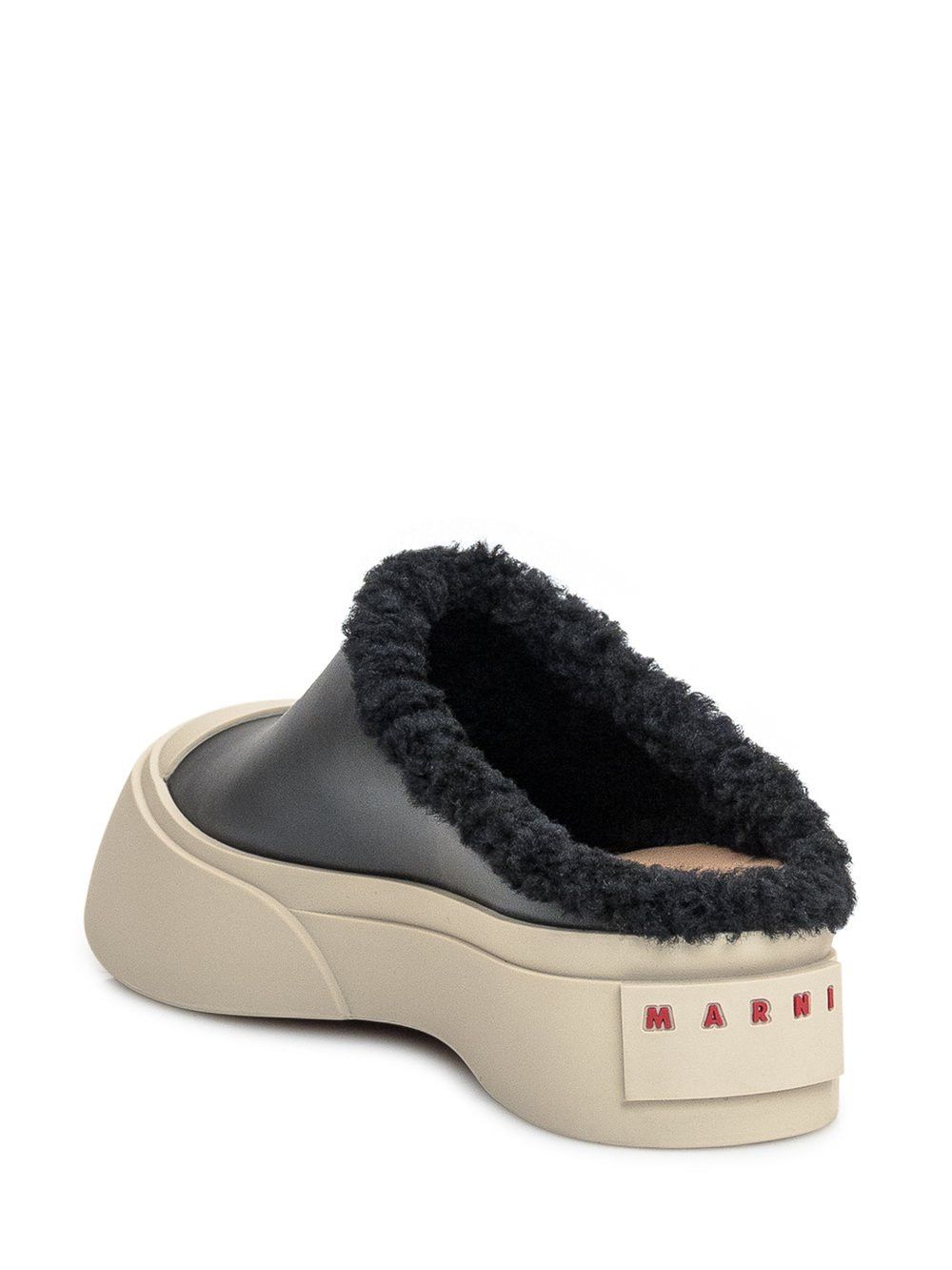Marni o1s22i1n0525 Pablo Leather & Shearling Clogs in Black Size US 9 / IT 39 - 3 Thumbnail