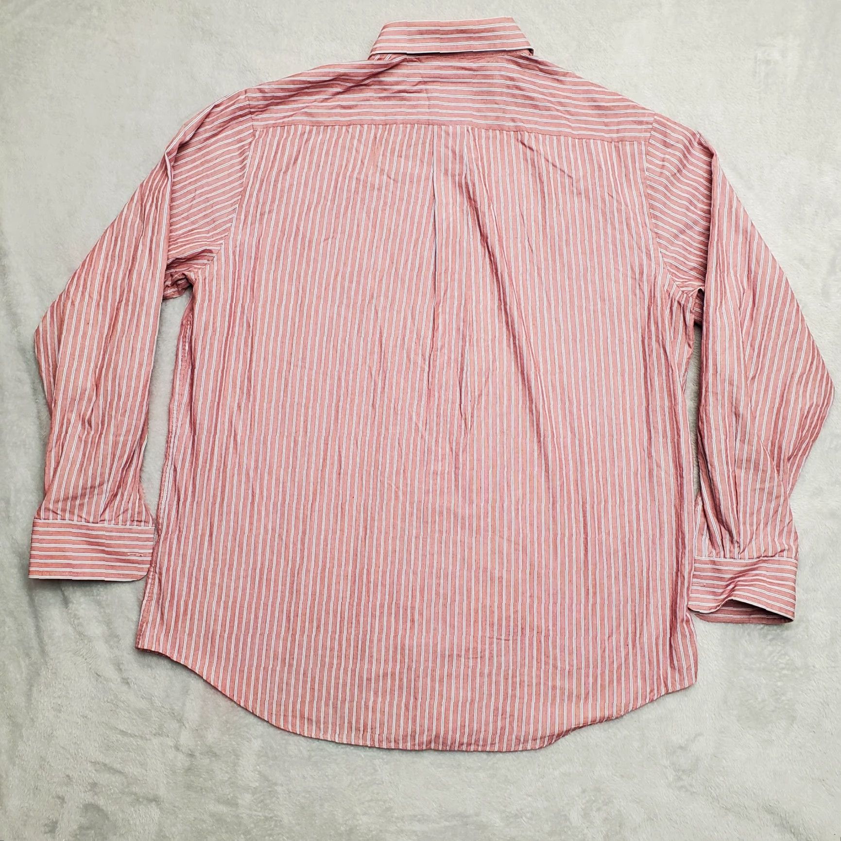 Croft & Barrow VINTAGE Croft & Barrow Shirt Men L Red Stripe Button Long Sleeve Cotton Blend Casual Size US L / EU 52-54 / 3 - 6 Thumbnail