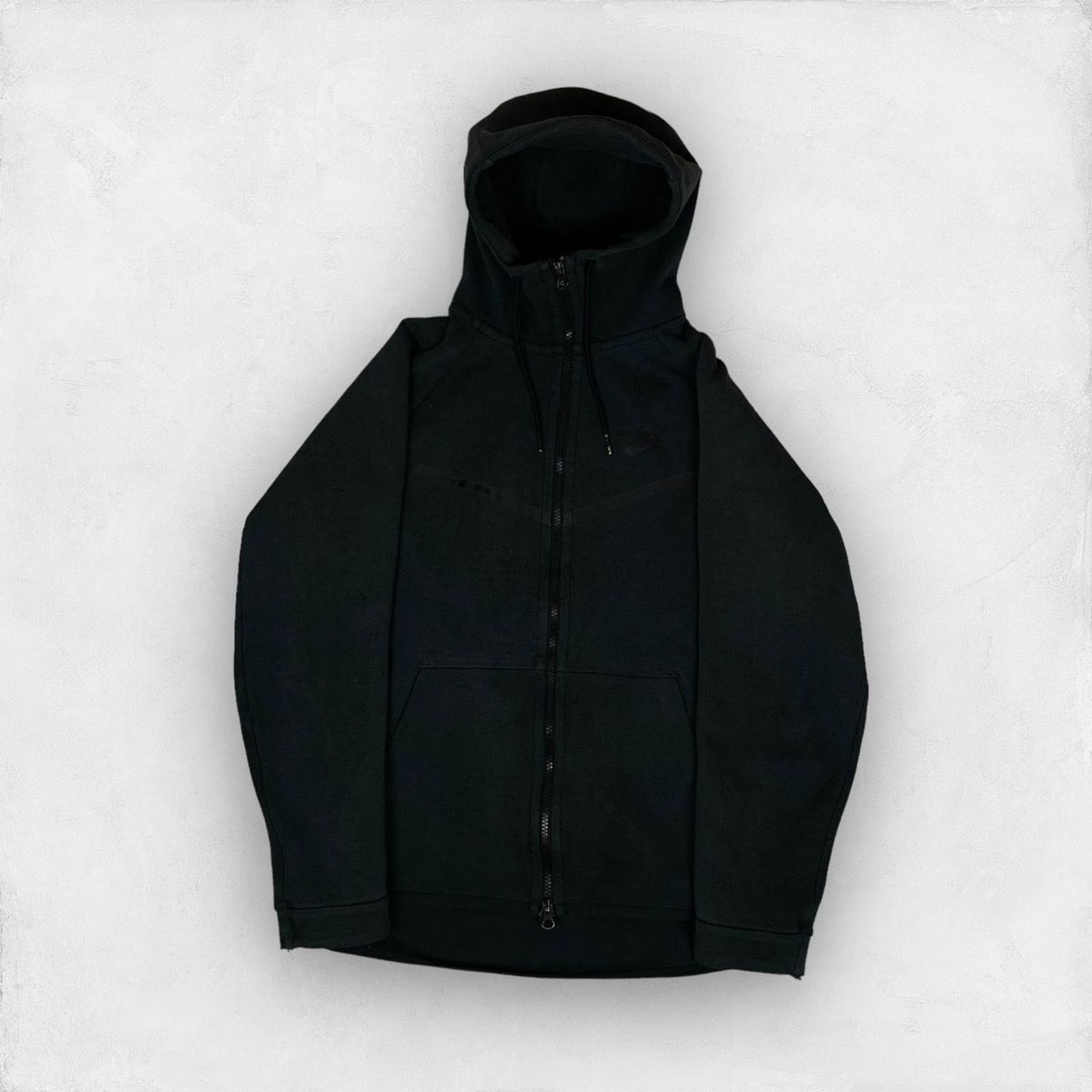 Nike Nike Tech Men's Black Cotton Swoosh Full Zip Hoodie Medium Size US M / EU 48-50 / 2 - 1 Thumbnail