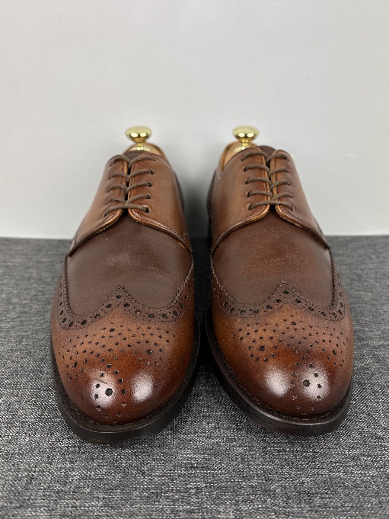 Other Jim Corbett Leather Wingtip Brogue Derby Dress Shoes Brown Size US 10 / EU 43 - 5 Thumbnail