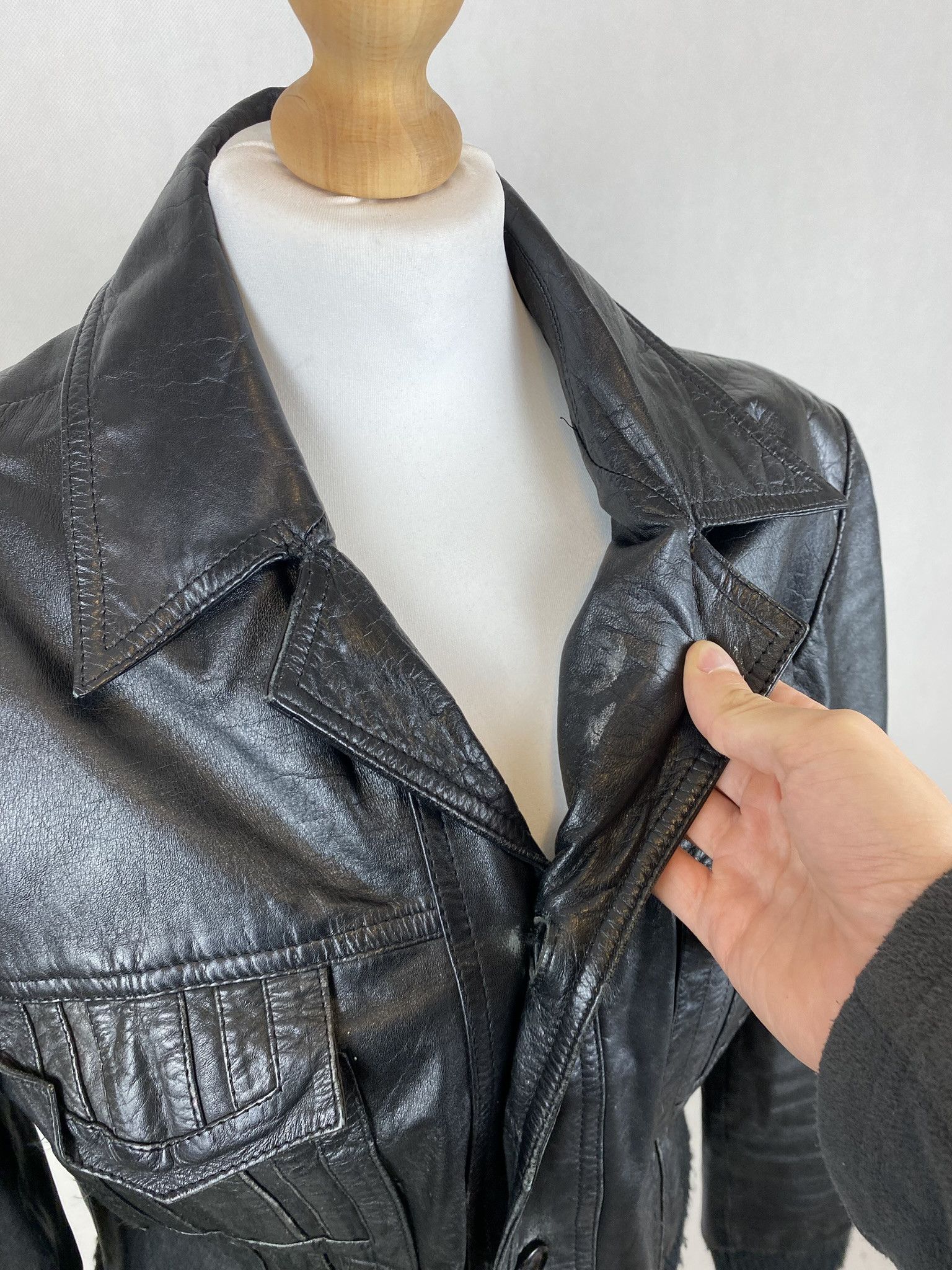 Genuine Leather × Vintage real leather jacket vintage vera pelle Size L / US 10 / IT 46 - 4 Thumbnail