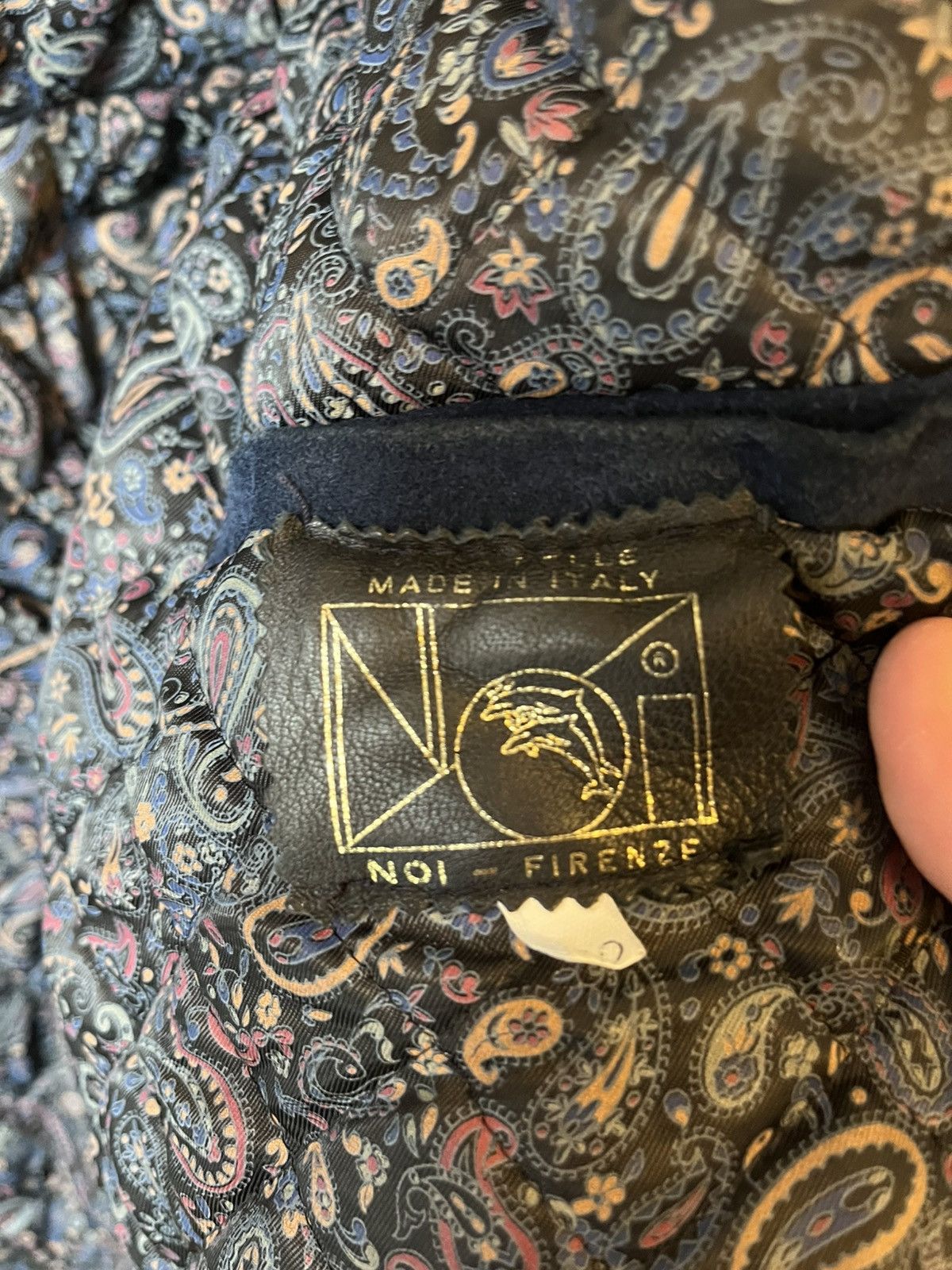 Other Vintage Italian Suede Jacket w/ Paisley Quilted Lining Size US L / EU 52-54 / 3 - 4 Thumbnail