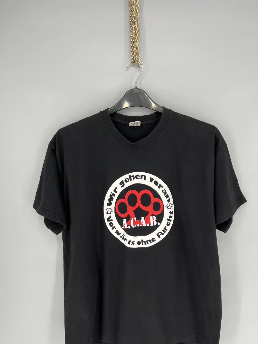 Band Tees Mens Vintage Y2K T Shirt ACAB A.C.A.B. Size M Size US L / EU 52-54 / 3 - 6 Thumbnail