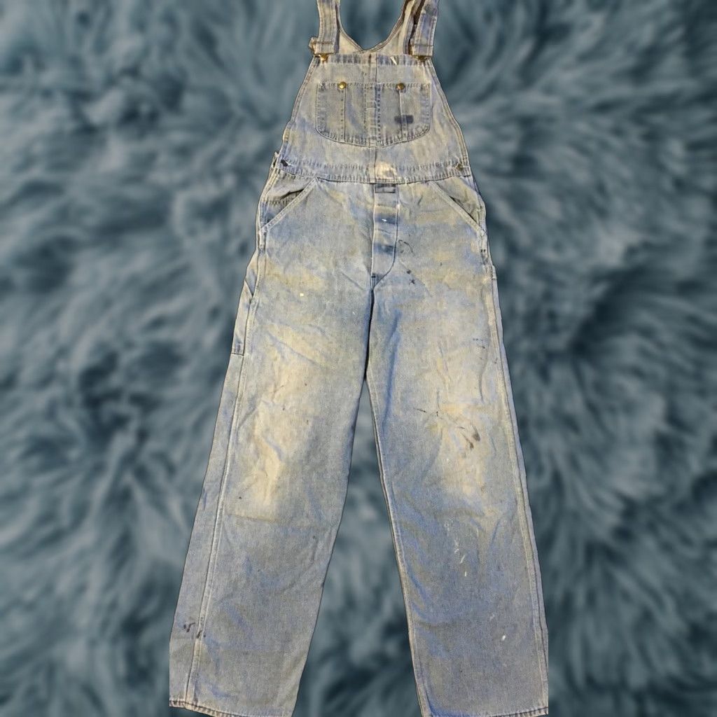 Sears Vtg 70s Sears Overalls Denim Distressed 34 USA Biker Punk Grunge Trucker 80s 90s Rock USA Mens Jeans Size US 34 / EU 50 - 1 Thumbnail
