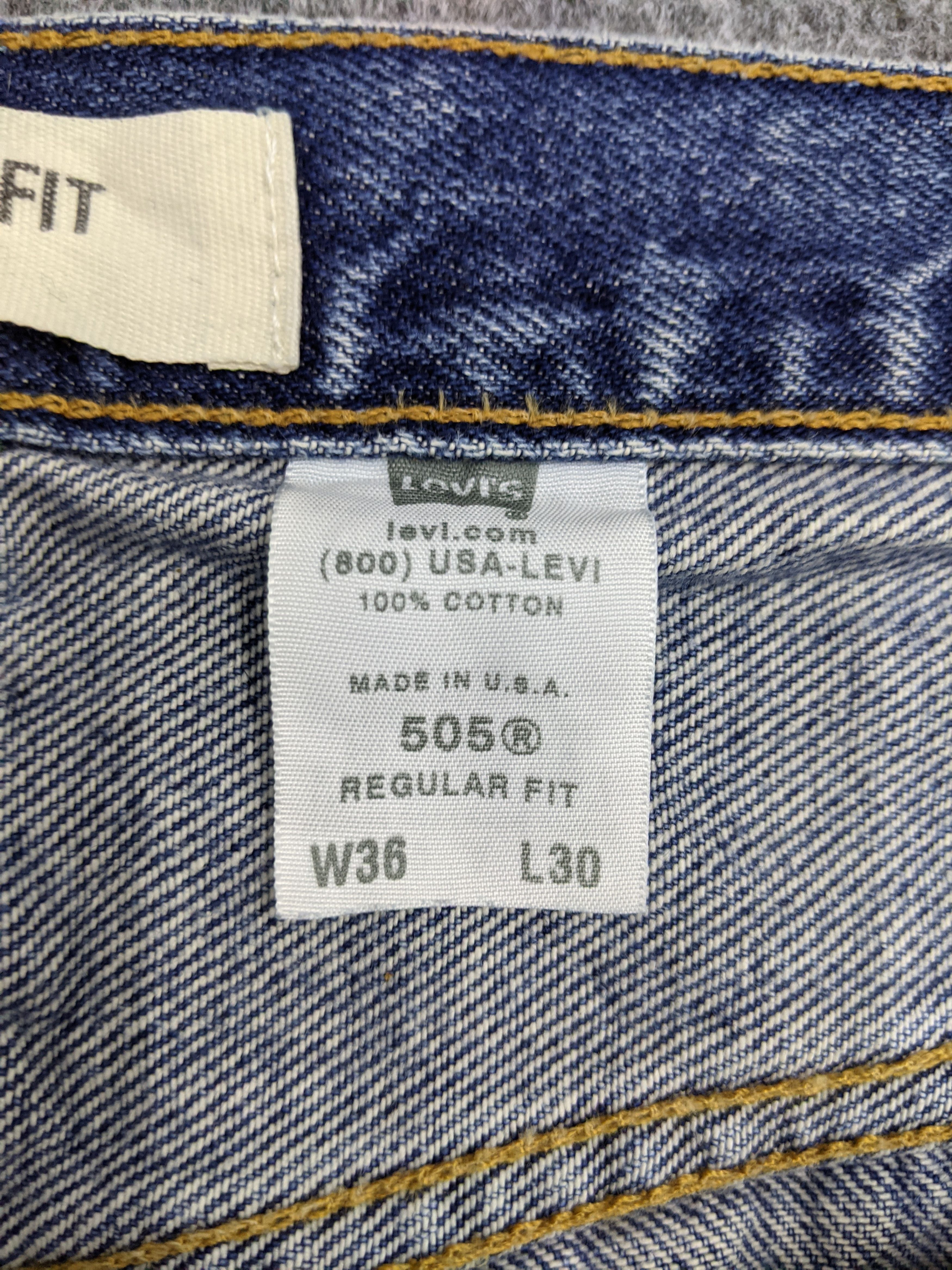 Levi's Vintage Levis 505 Faded Blue Jeans DP1069 Size US 34 / EU 50 - 6 Thumbnail