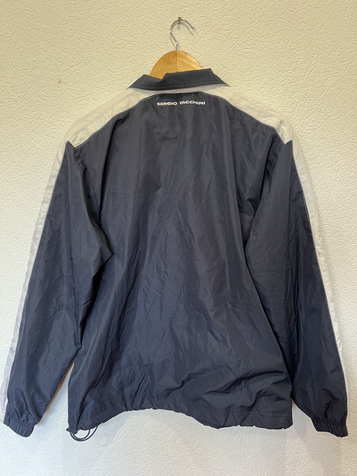 Sergio Tacchini Vintage 90s Sergio Tacchini Blue Nylon Track Top Zip Size US M / EU 48-50 / 2 - 7 Thumbnail
