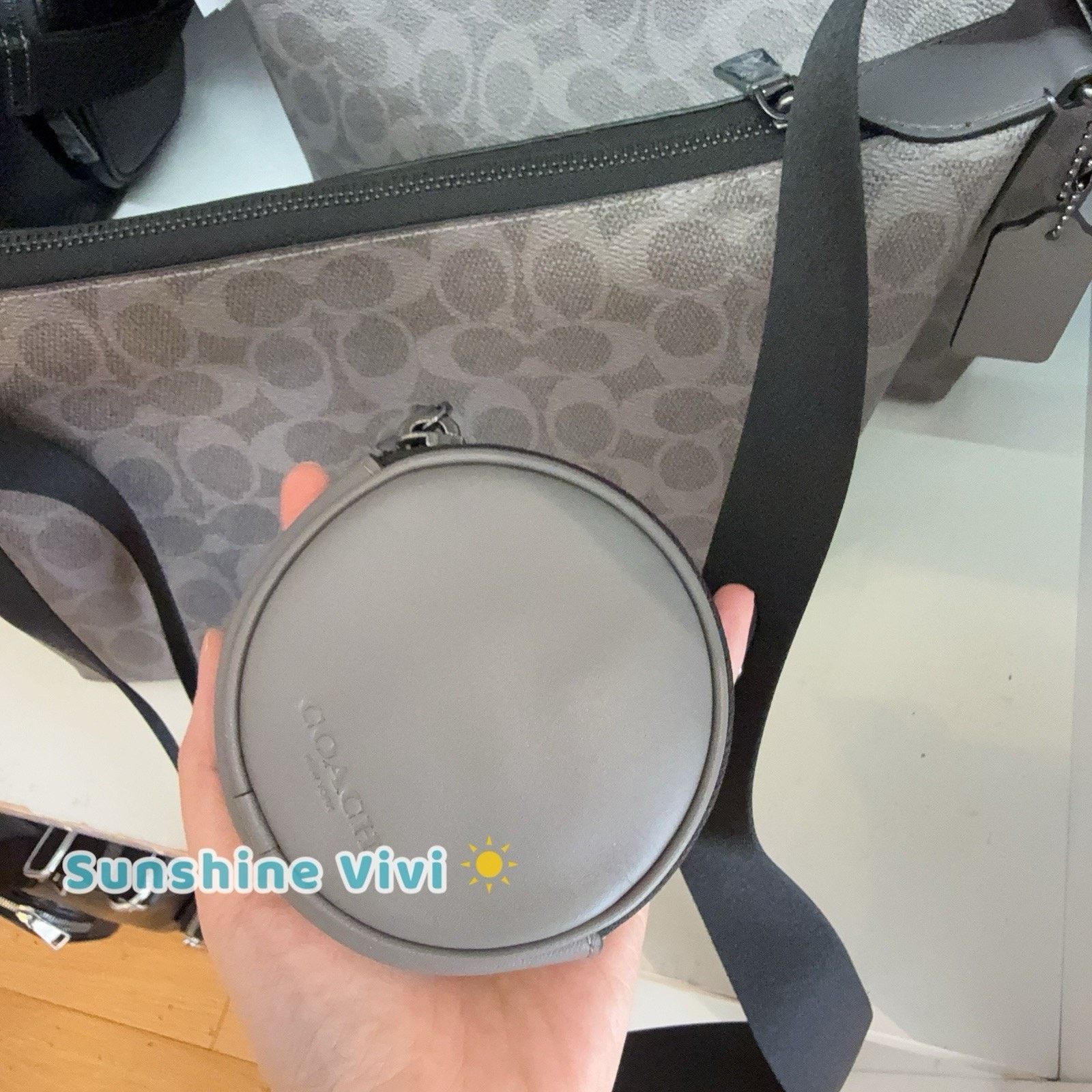 Coach NWT COACH Finn Crossbody Bag Signature CCG21 GREY/CHARCOAL Size ONE SIZE - 2 Thumbnail