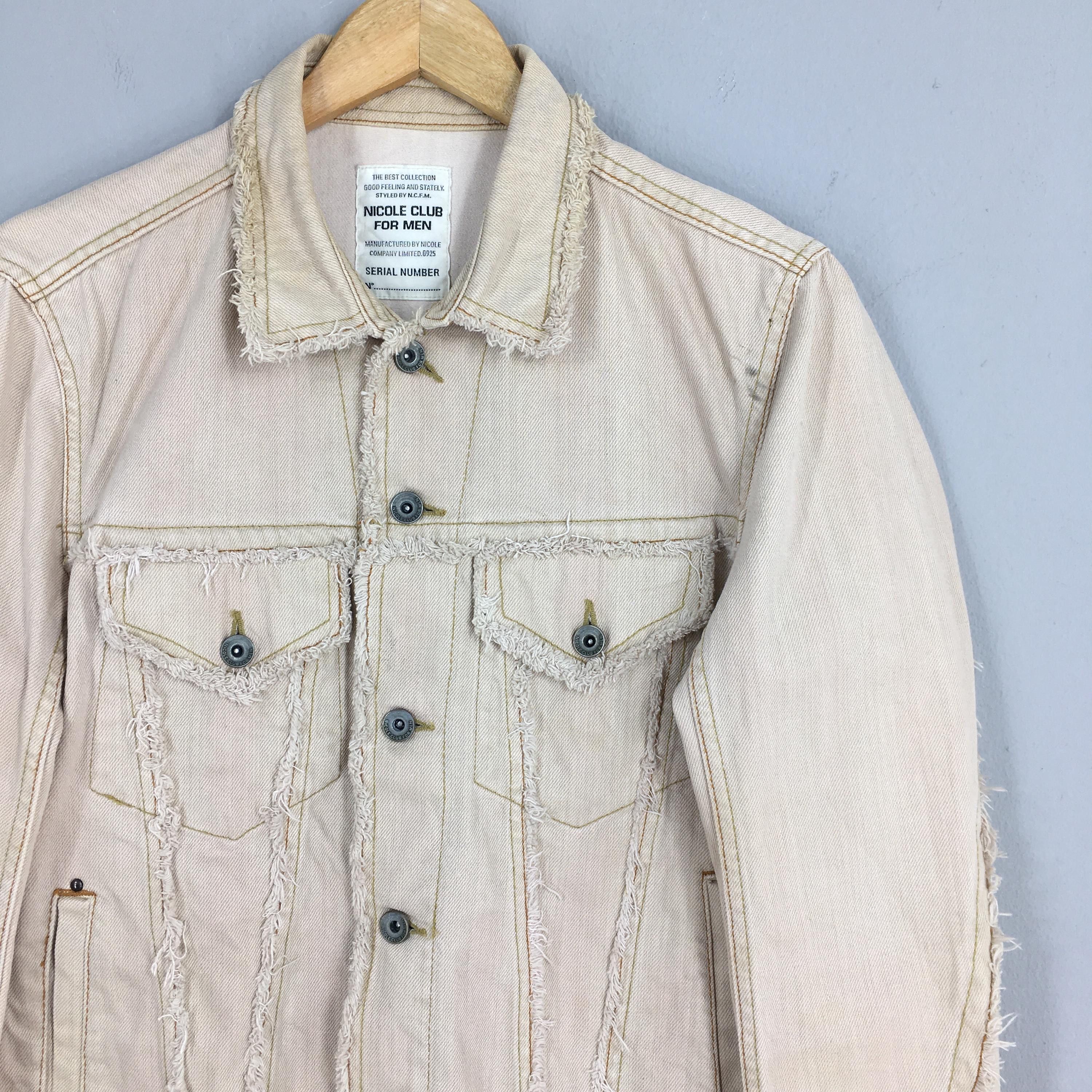Le Grande Bleu (L.G.B.) Vintage Nicole Club Japan Distressed Denim Jacket Small Size US S / EU 44-46 / 1 - 2 Thumbnail