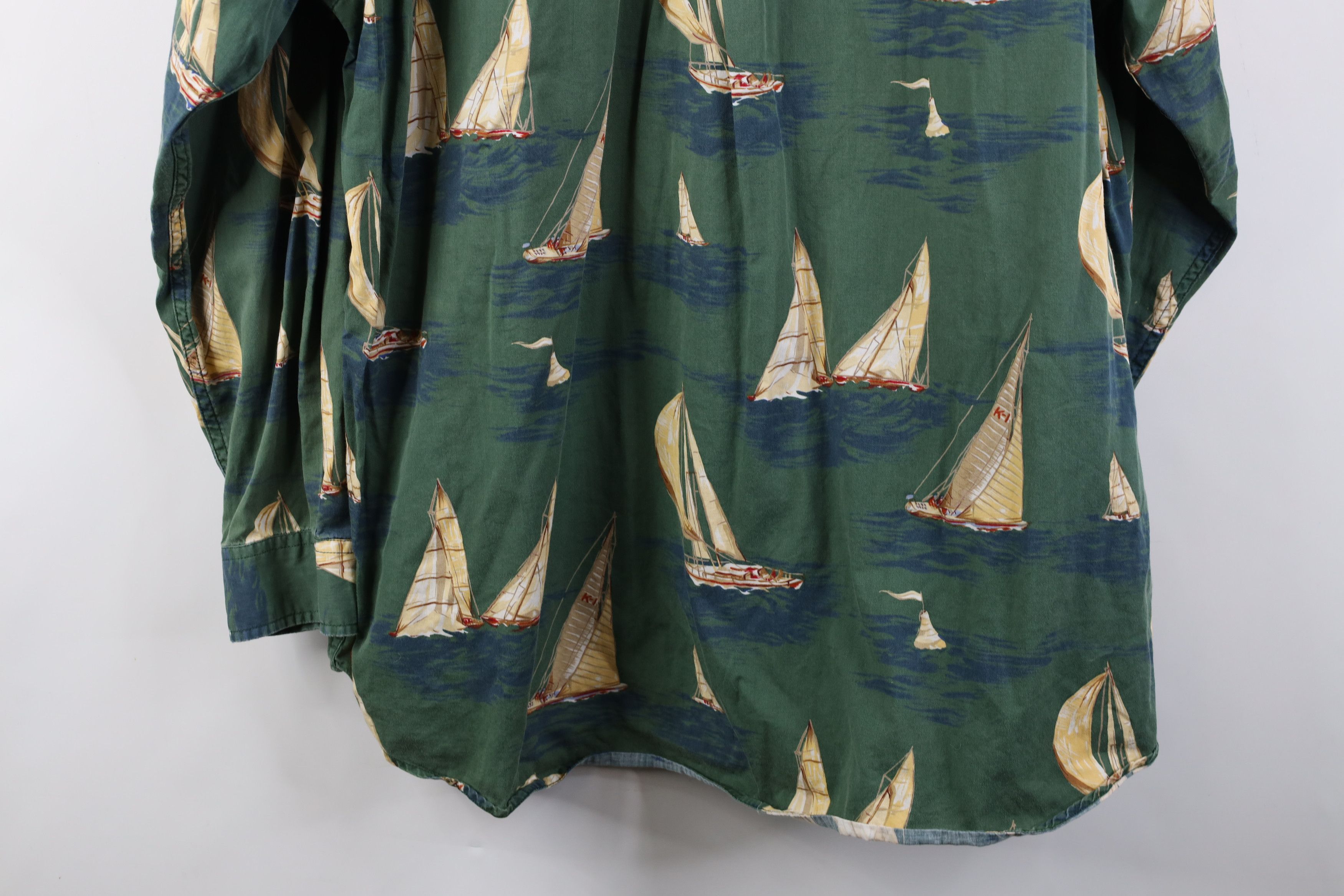 Nautica Vintage 90s Nautica All Over Print Button Down Shirt Size US XL / EU 56 / 4 - 13 Thumbnail