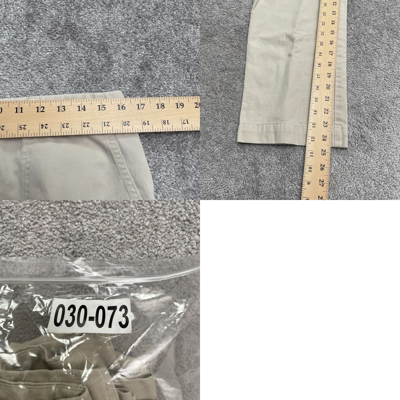 Vintage Halogen Pants Womens 8 Beige Mid Rise Straight Leg Cotton Cropped Casual Distinctive Pockets Tailored Size 30" / US 8 / IT 44 - 9 Thumbnail