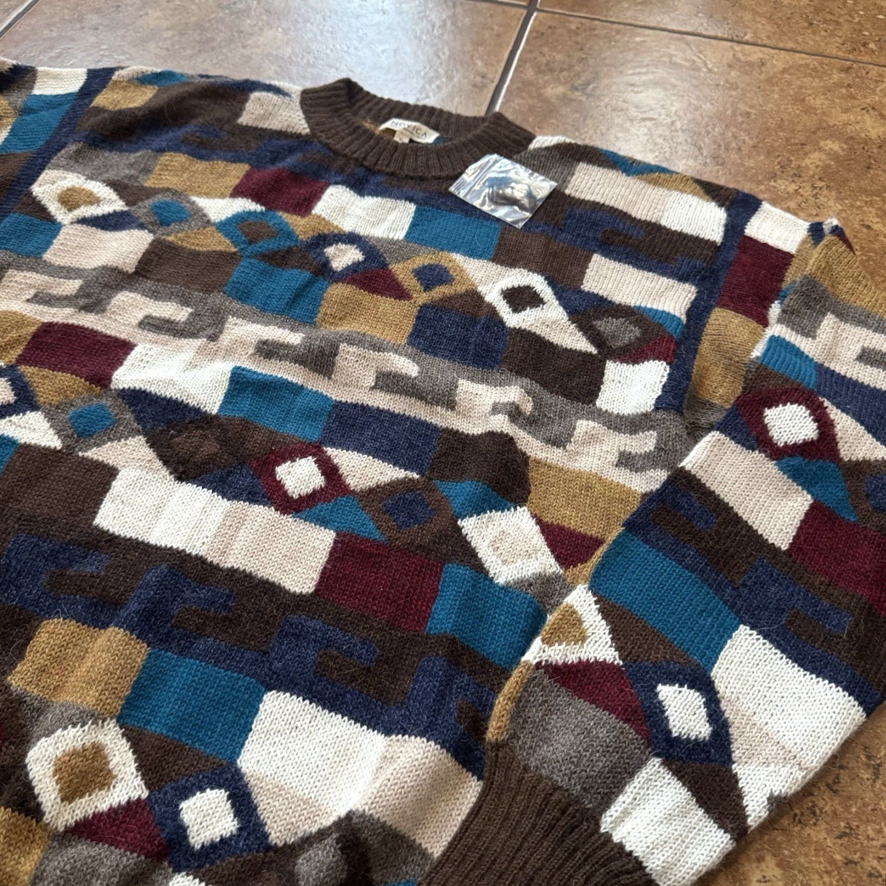 Vintage VINTAGE Novica 100% Alpaca Made In Peru Casual Boho Sweater Women XL Fair Isle Shirt Womens Bohemian 90s Size XL / US 12-14 / IT 48-50 - 3 Thumbnail