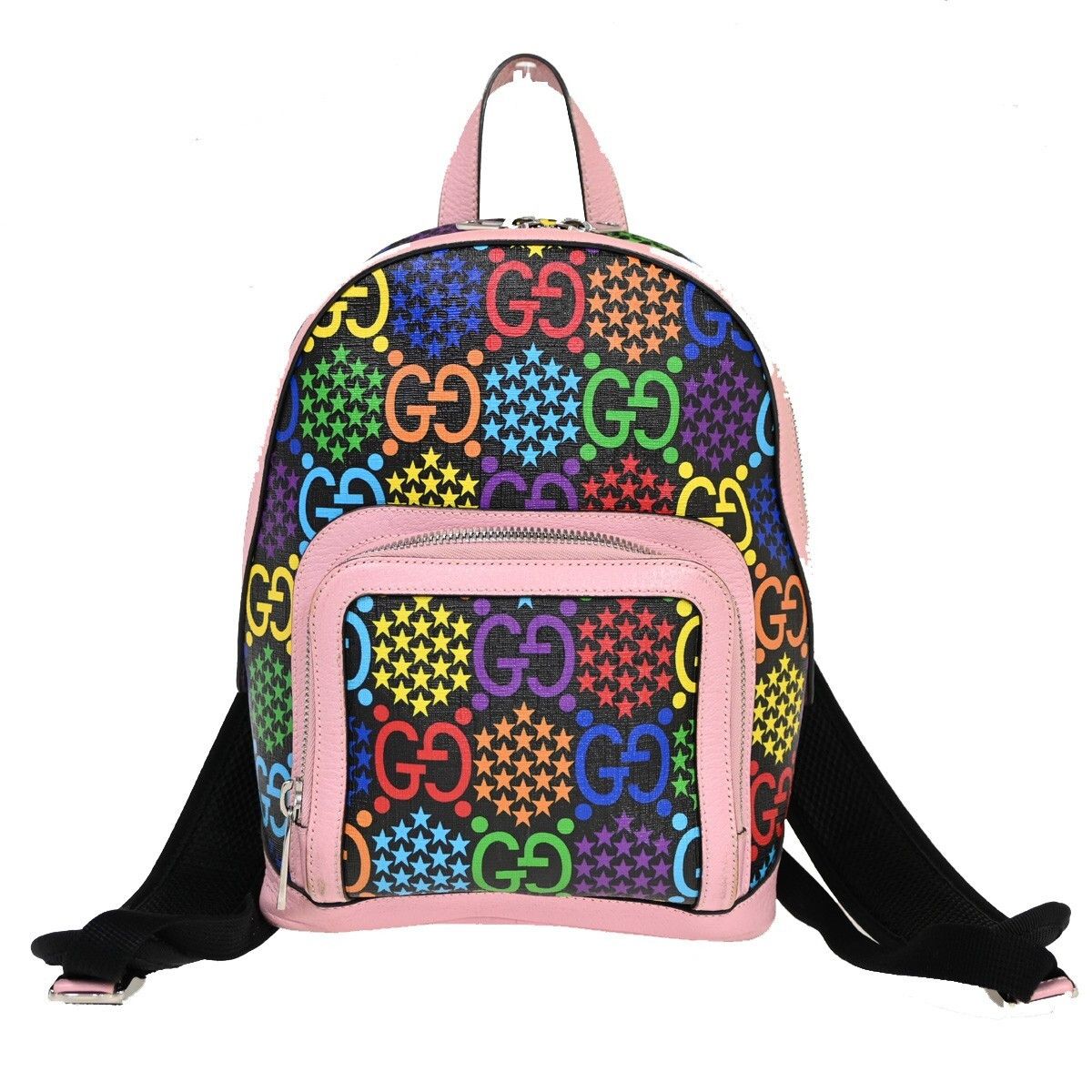 Gucci Gucci Zip Pocket Backpack Psychedelic Print GG Coated Canvas Size ONE SIZE - 1 Thumbnail