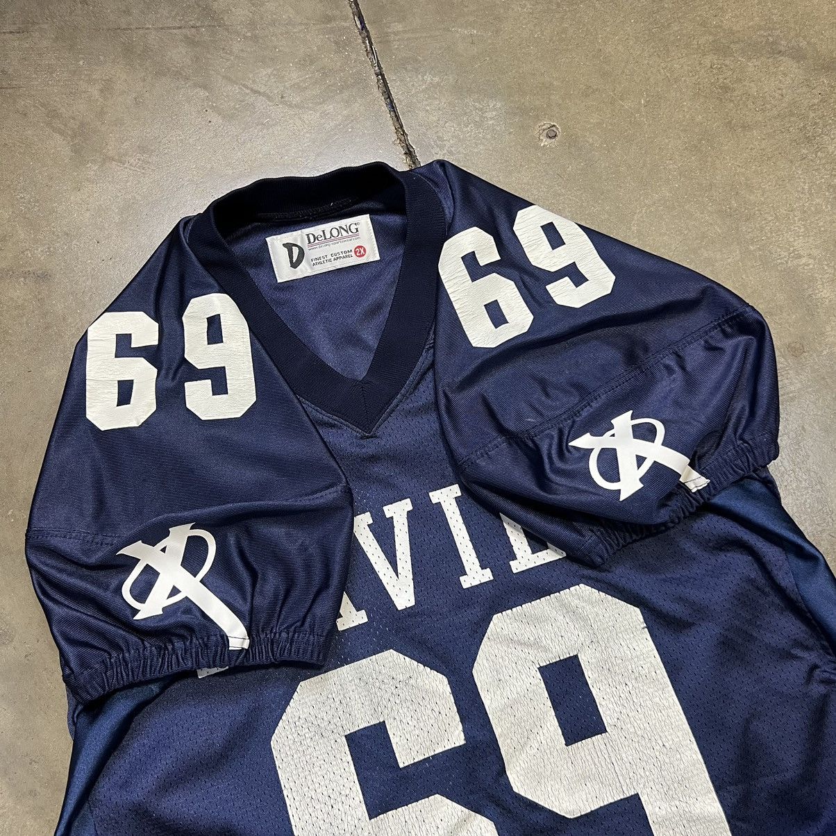 Russell Athletic × Vintage Vintage 90s DeLong Mesh Football Jersey Practice Boxy Size US XXL / EU 58 / 5 - 4 Thumbnail