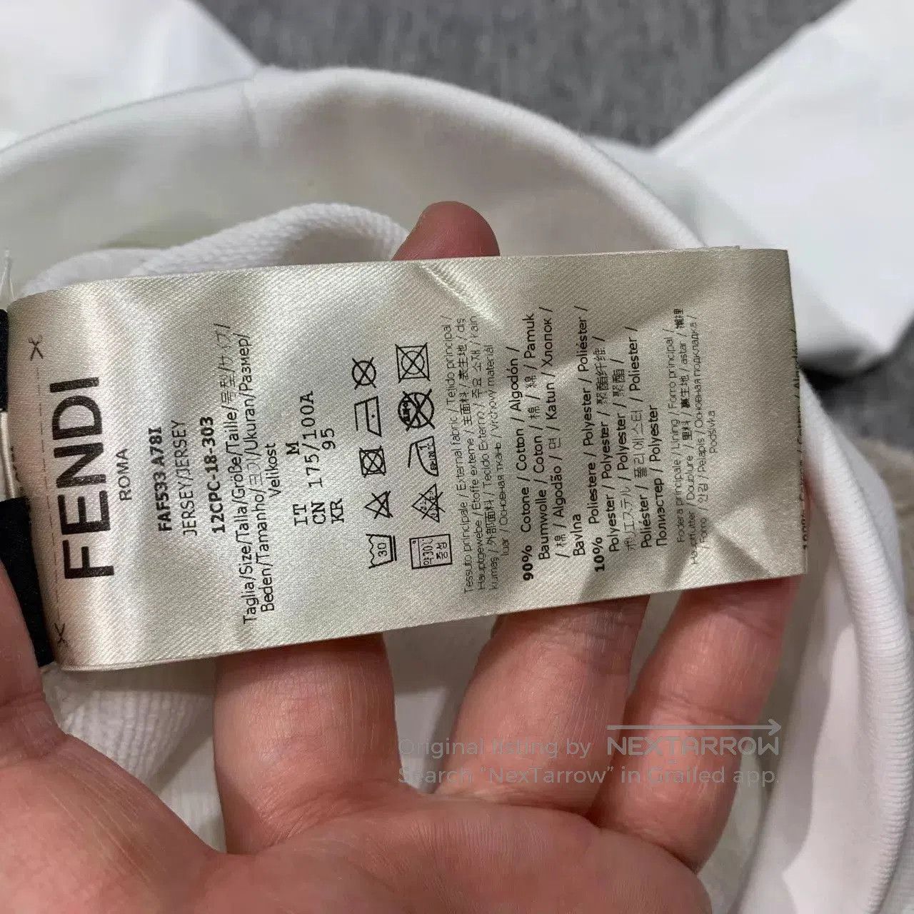 Fendi White Zip-Up Hoodie with Eye Print. Size US M / EU 48-50 / 2 - 5 Thumbnail