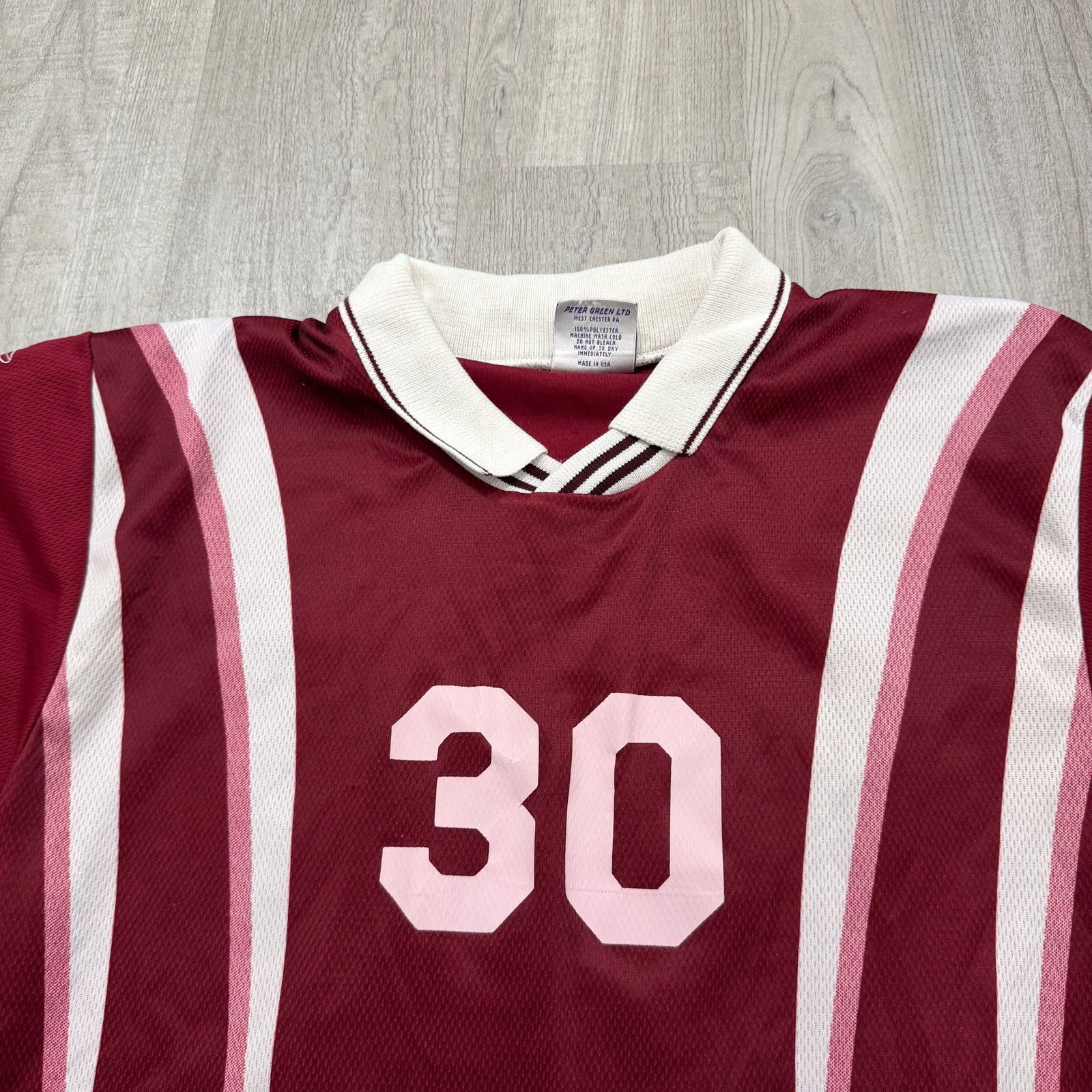 Vintage Vintage Dynamic Soccer Collared Jersey Medium Red White 90s Size US M / EU 48-50 / 2 - 3 Thumbnail