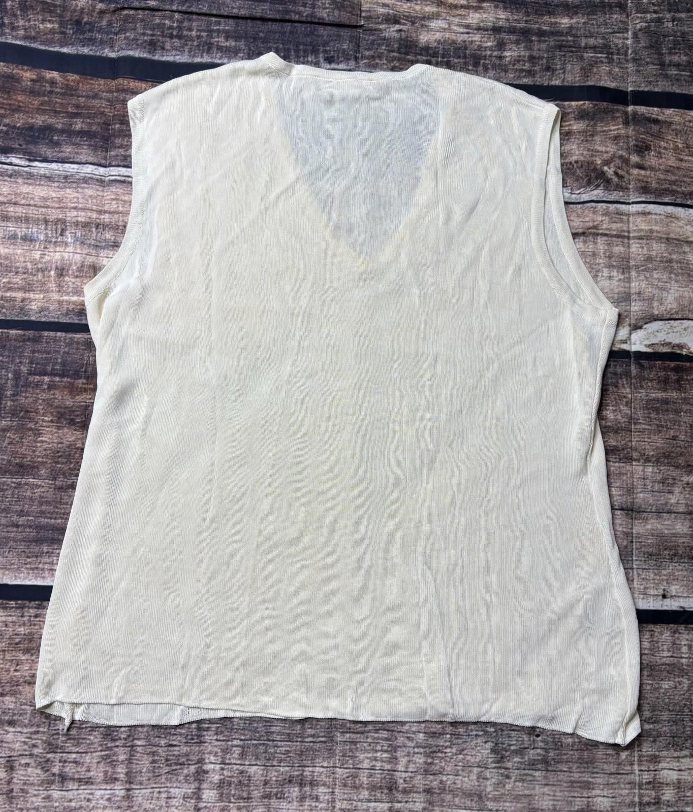 Jaeger Jaeger Tank Top Womens Large Made in Italy Rayon Knit Size L / US 10 / IT 46 - 3 Thumbnail