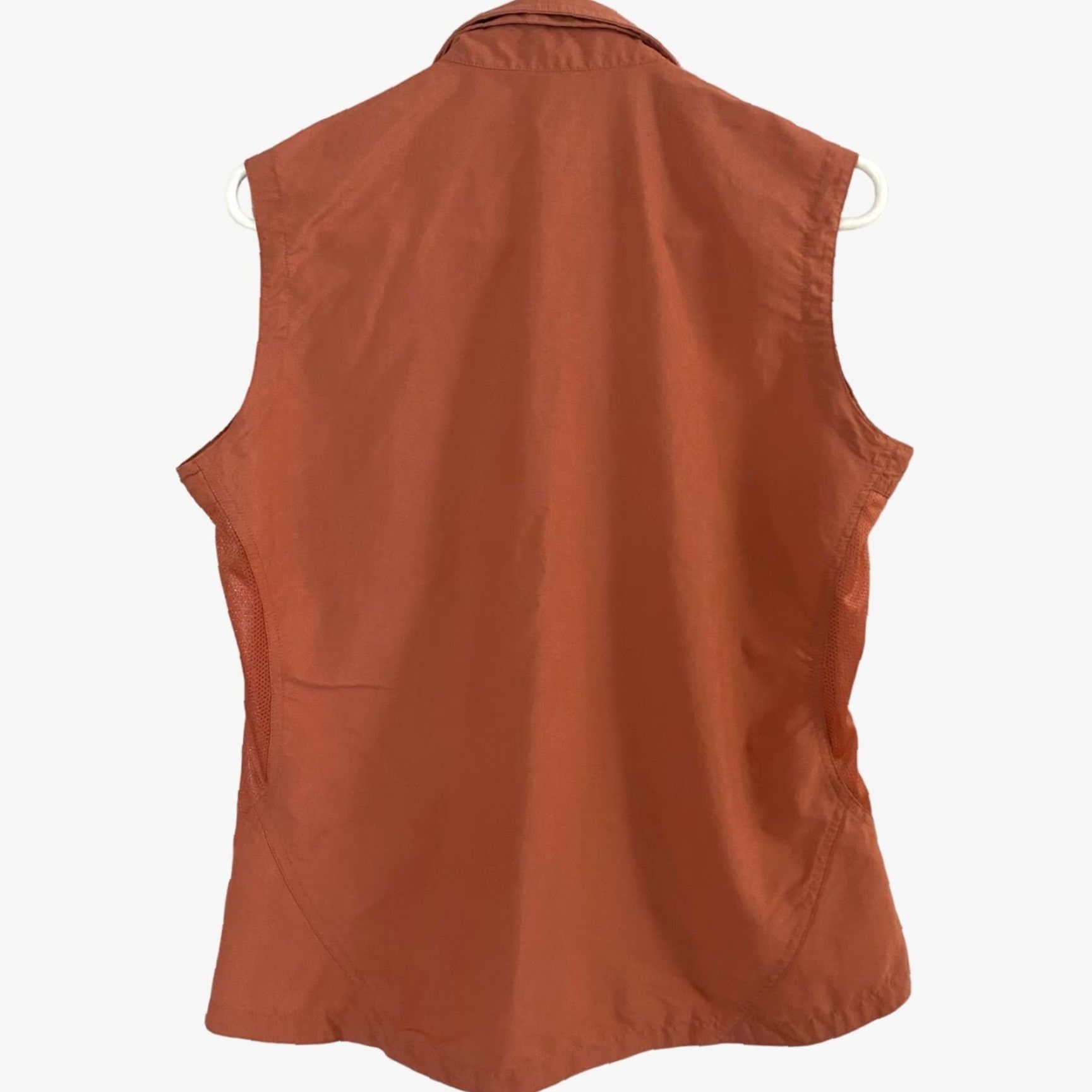 Mountain Hardwear VINTAGE Mountain Hardwear Button Up Shirt Sleeveless Womens 12 Orange Pocket Hiking Top Size XL / US 12-14 / IT 48-50 - 3 Thumbnail