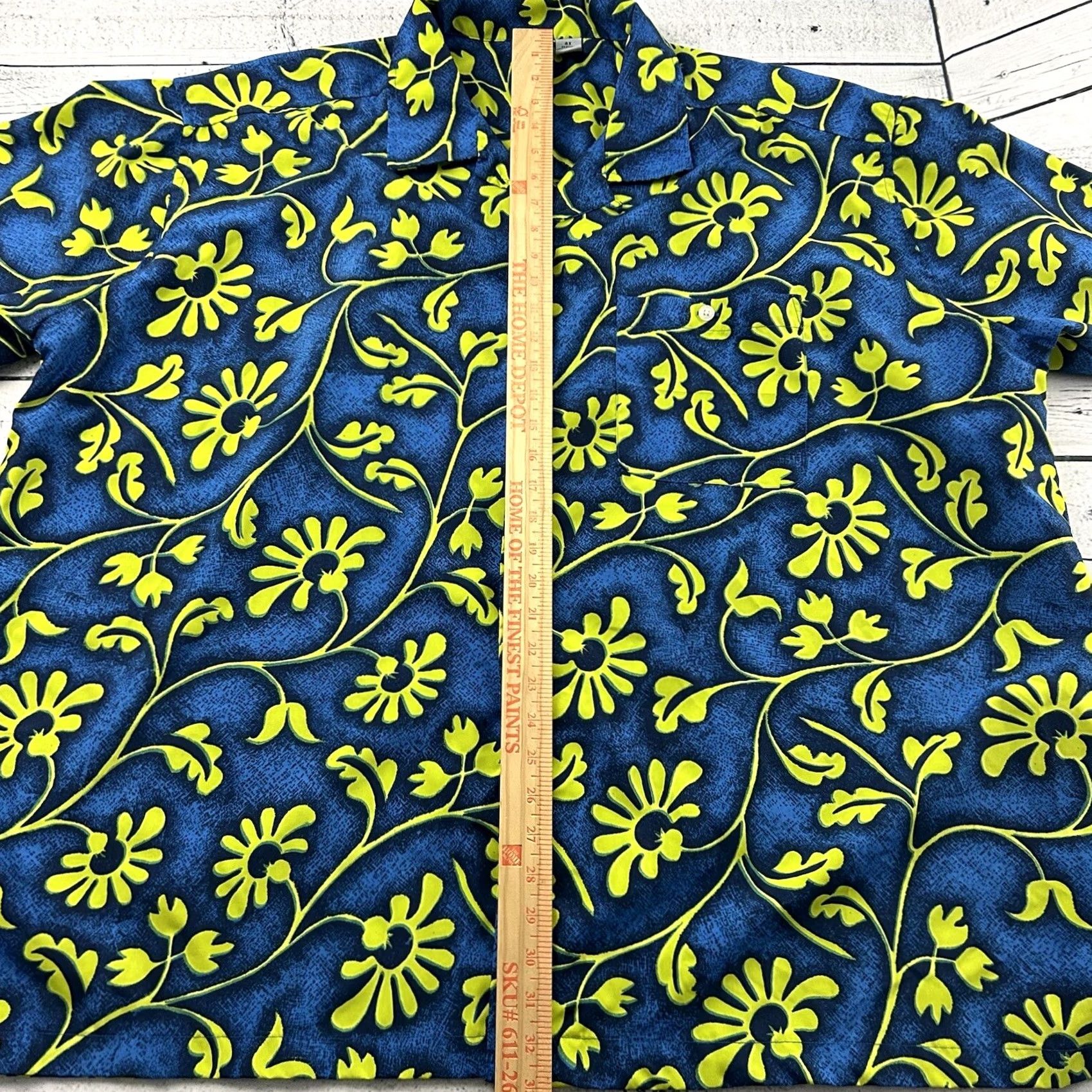 Ocean Pacific Vintage Ocean Pacific Short Sleeve Hawaiian Button-Up Shirt Men's 4X Blue OP Hawaiian Shirt Mens 4X Blue Size US XXL / EU 58 / 5 - 3 Thumbnail