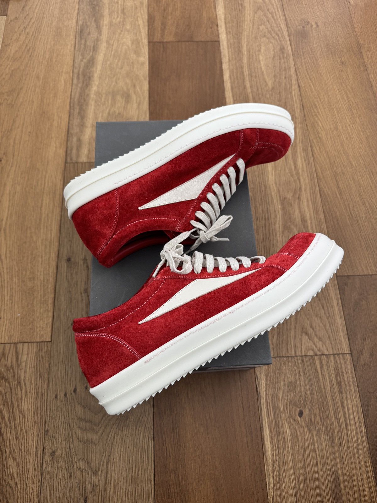 Rick Owens RICK OWENS CARNELIAN VINTAGE SNEAKERS Size US 11 / EU 44 - 1 Thumbnail