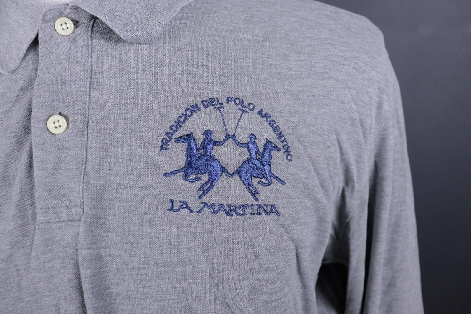 La Martina La Martina Buenos Aires Gray Rugby Polo Shirt Size XXL Size US XXL / EU 58 / 5 - 4 Thumbnail