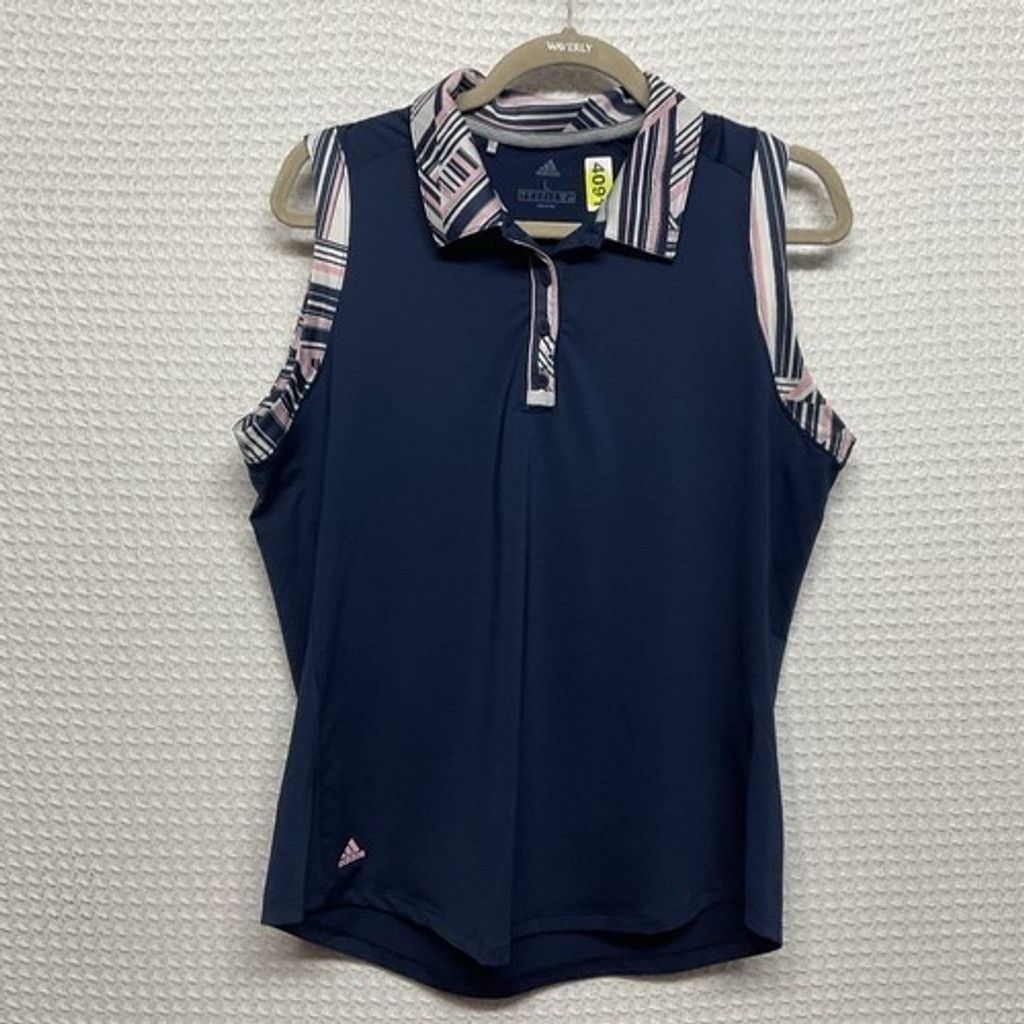 Adidas Adidas Navy Ultimate 365 Printed Polo Shirt Women Large Size L / US 10 / IT 46 - 7 Thumbnail