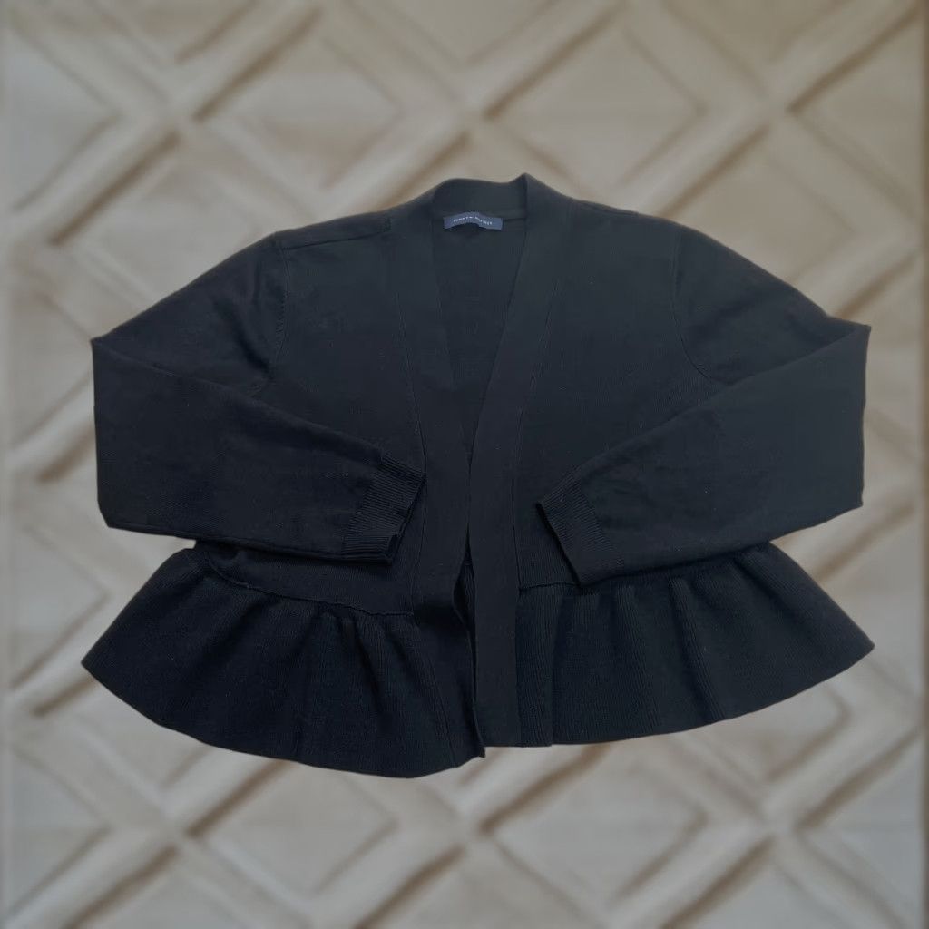 Tommy Hilfiger Tommy Hilfiger Cardigan Sweater Womens Small Knit Long Sleeve Black Open Front Size S / US 4 / IT 40 - 1 Thumbnail