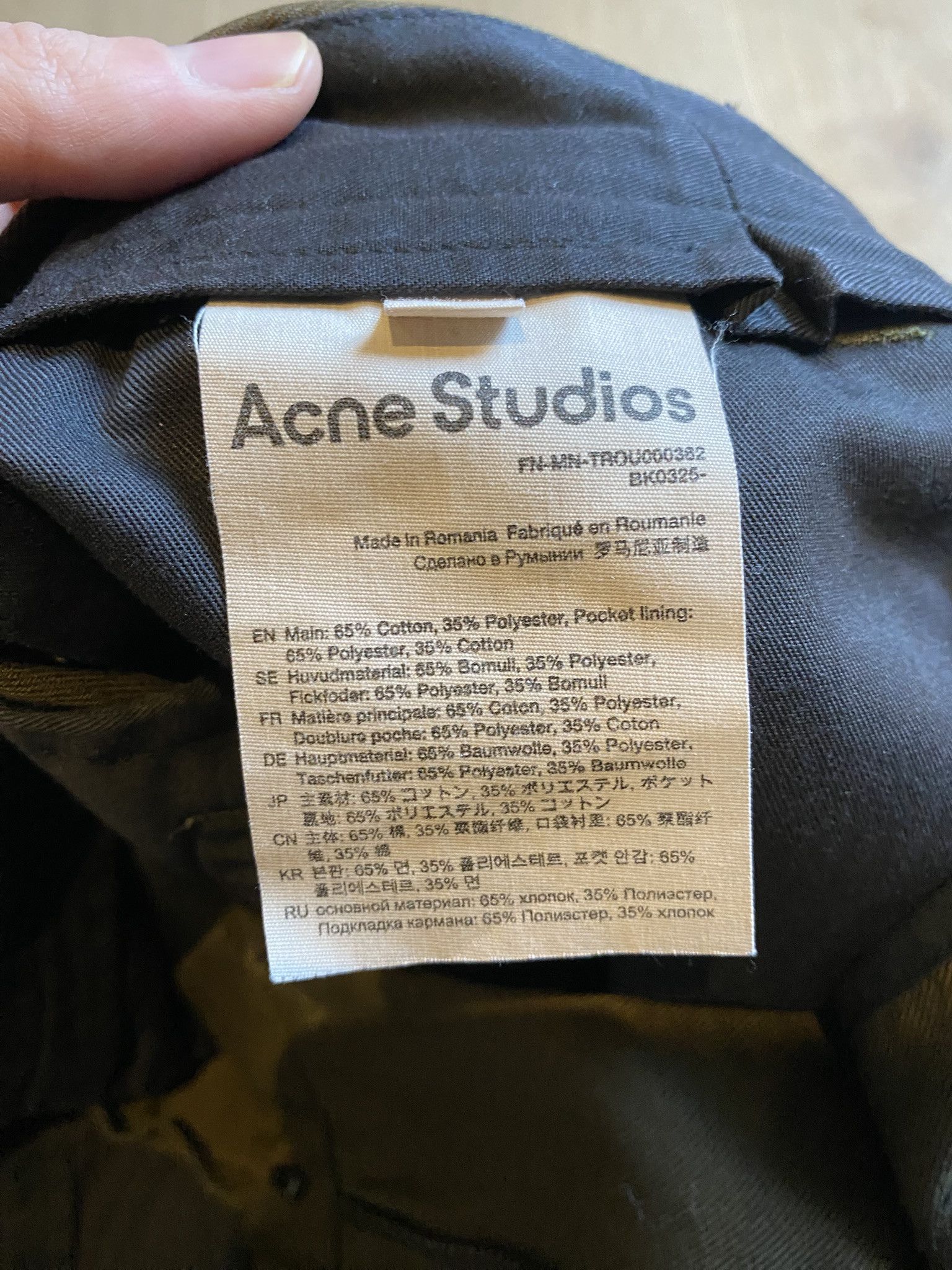 Acne Studios 46/S - Chino Trousers - Brown/Green Size US 30 / EU 46 - 3 Thumbnail