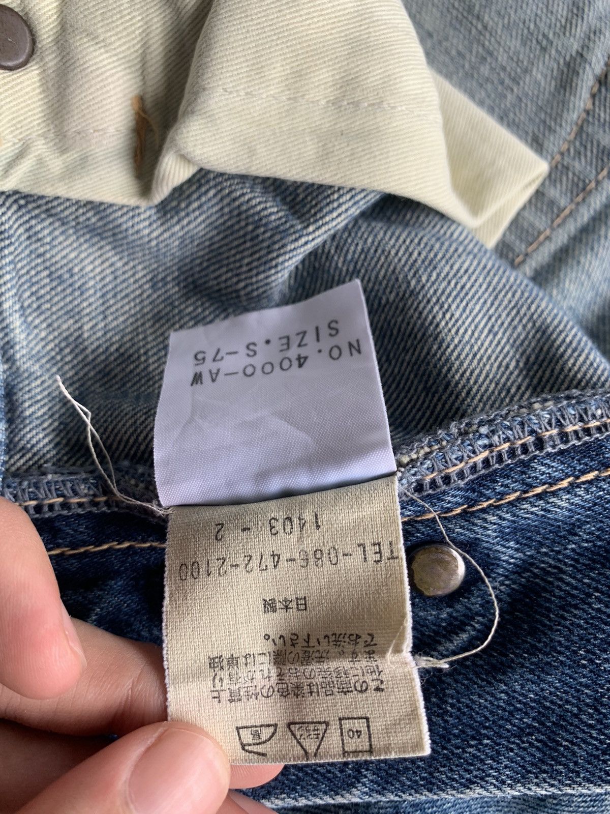 Japanese Brand × Kapital × Vintage SPELLBOUND DOMINGO SELVEDGE BUTTON FLY DISTRESSED DENIM Size US 32 / EU 48 - 19 Thumbnail