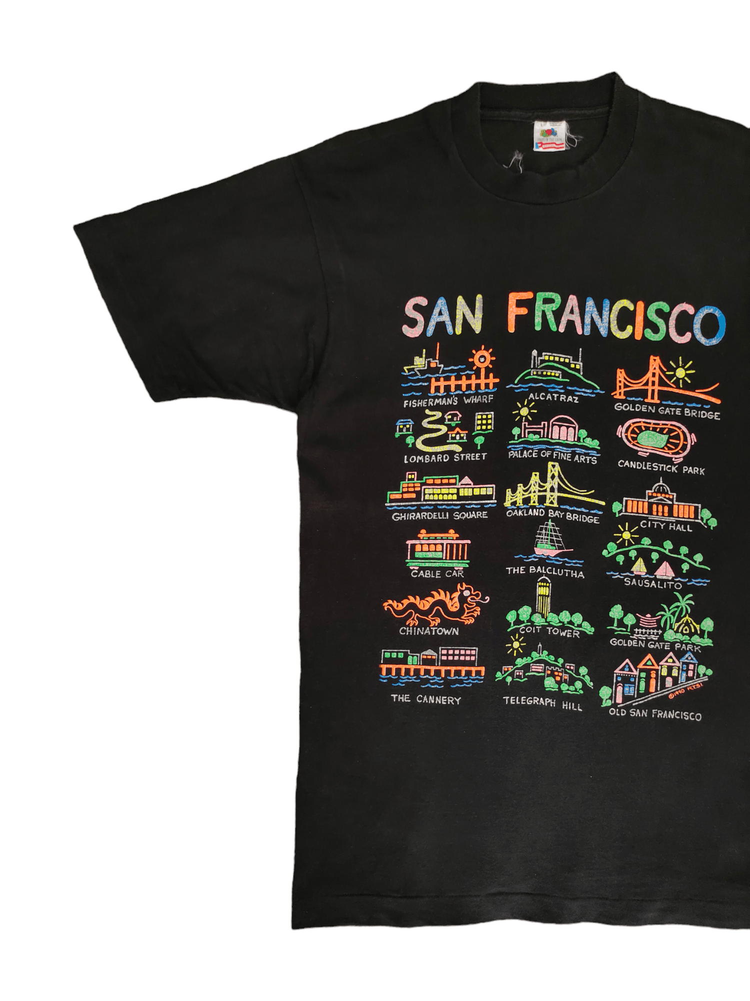 American Edition Vintage 90's San Francisco Iconic History Place Art T-Shirt Size US L / EU 52-54 / 3 - 7 Thumbnail
