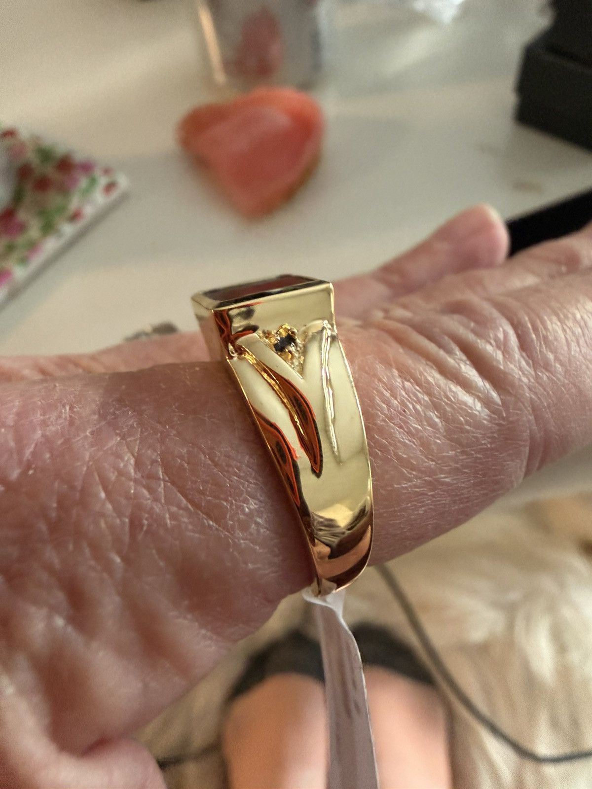 Other 14kt gold over sterling silver black onyx ring size 9 Size ONE SIZE - 2 Thumbnail