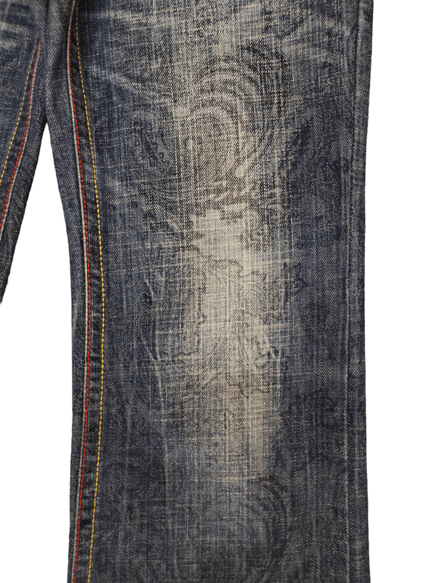 If Six Was Nine Flare Jeans Riobera Embroide Faded Low Rise Boot Cut Y2k Goa Size US 28 / EU 44 - 15 Thumbnail