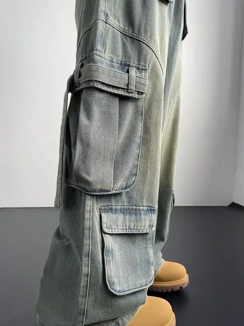 Jean × Vintage washed faded cleanfit yuppie bootcut grunge cargo pants Size US 32 / EU 48 - 1 Thumbnail