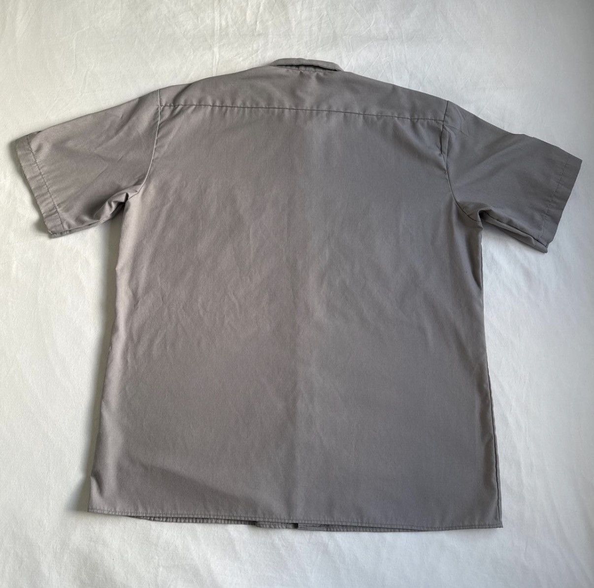 Dickies Vintage Dickies Button Up Short Sleeve Shirt Grey XL Size US XL / EU 56 / 4 - 6 Thumbnail