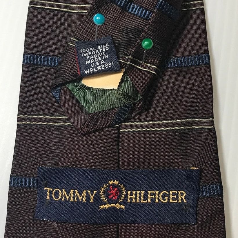 Tommy Hilfiger Tommy Hilfiger Classic Striped Silk Necktie Size ONE SIZE - 5 Thumbnail