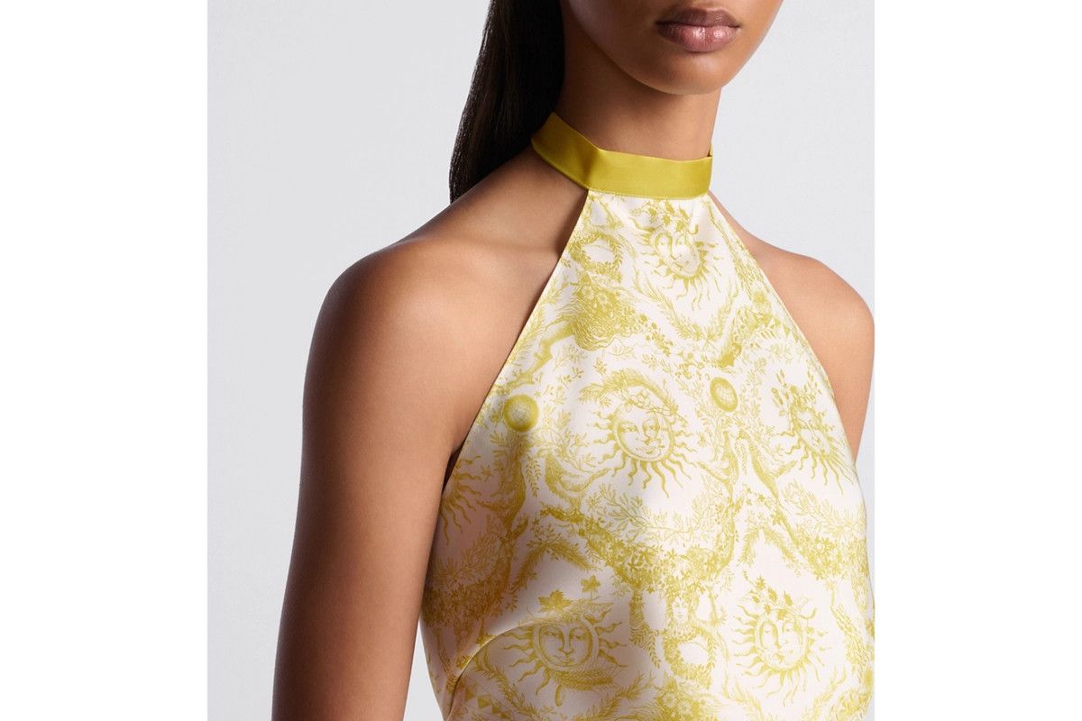 Dior o1bcso1str0226 Size:OS/Jouy Soleil Silk Top in White/Yellow Size M / US 6-8 / IT 42-44 - 6 Thumbnail