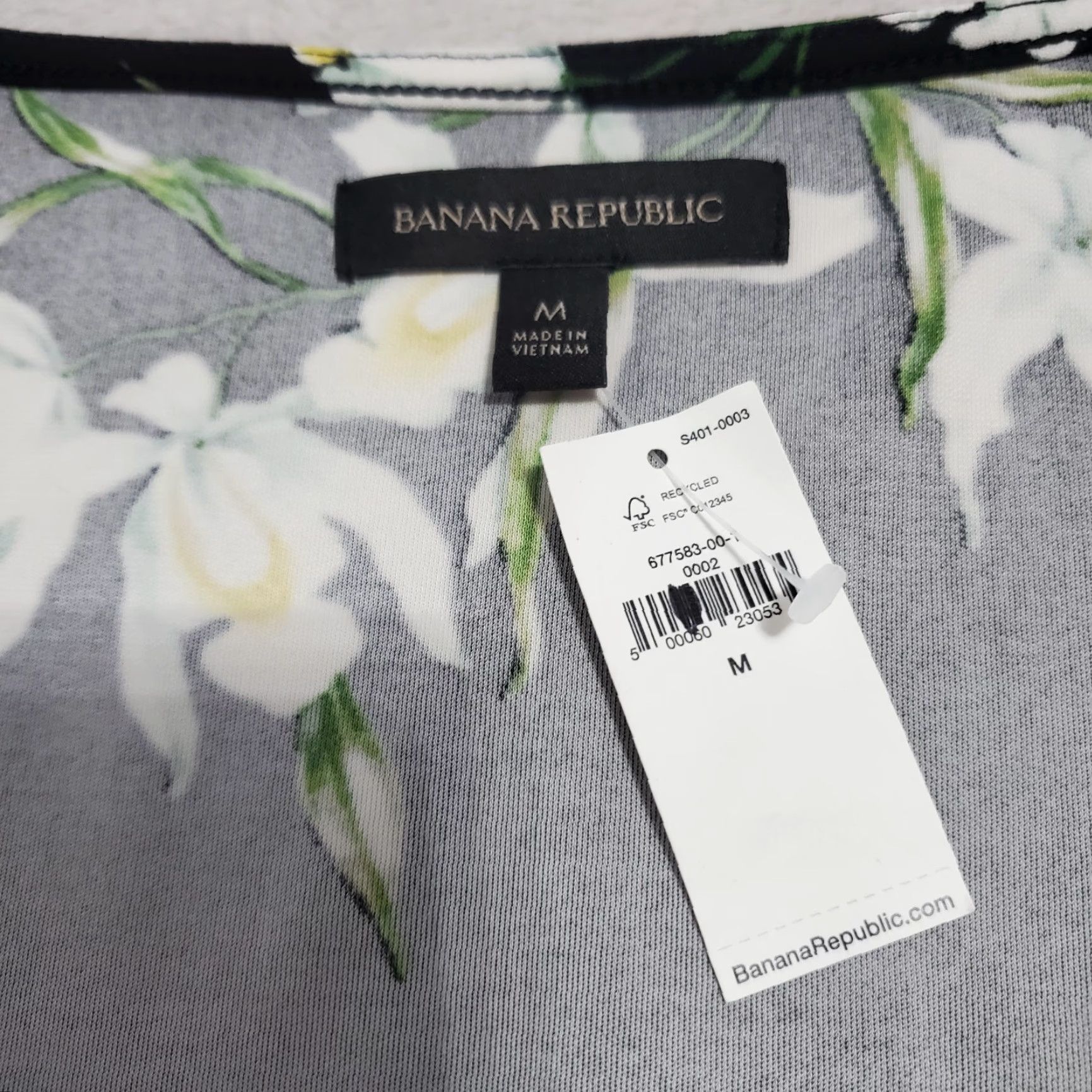 Banana Republic Banana Republic Midi Dress Women M Black Floral Tie Waist Stretch Pockets Size M / US 6-8 / IT 42-44 - 4 Thumbnail