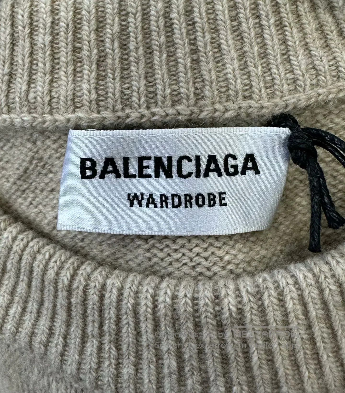 Balenciaga Balenciaga Khaki Bulletproof Logo Wool Knit Sweater| Size US L / EU 52-54 / 3 - 3 Thumbnail