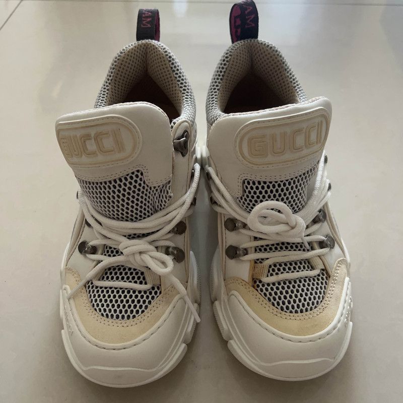 Gucci Gucci Flashtrek Low-Top Dad Sneakers in White Size US 6.5 / EU 39-40 - 2 Thumbnail
