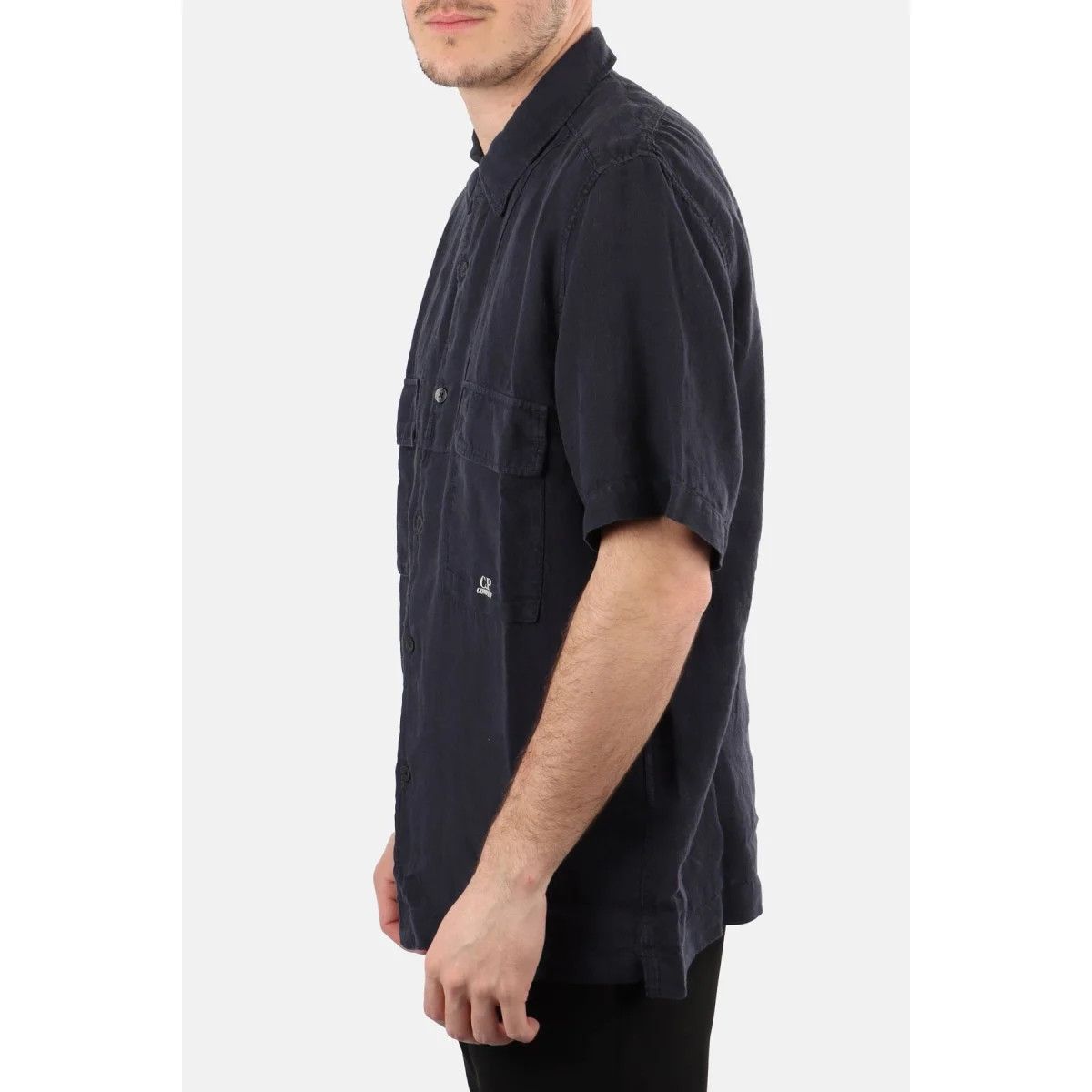 C.P. Company o1y1224 Linen Shirt in Navy Blue Size US M / EU 48-50 / 2 - 3 Thumbnail