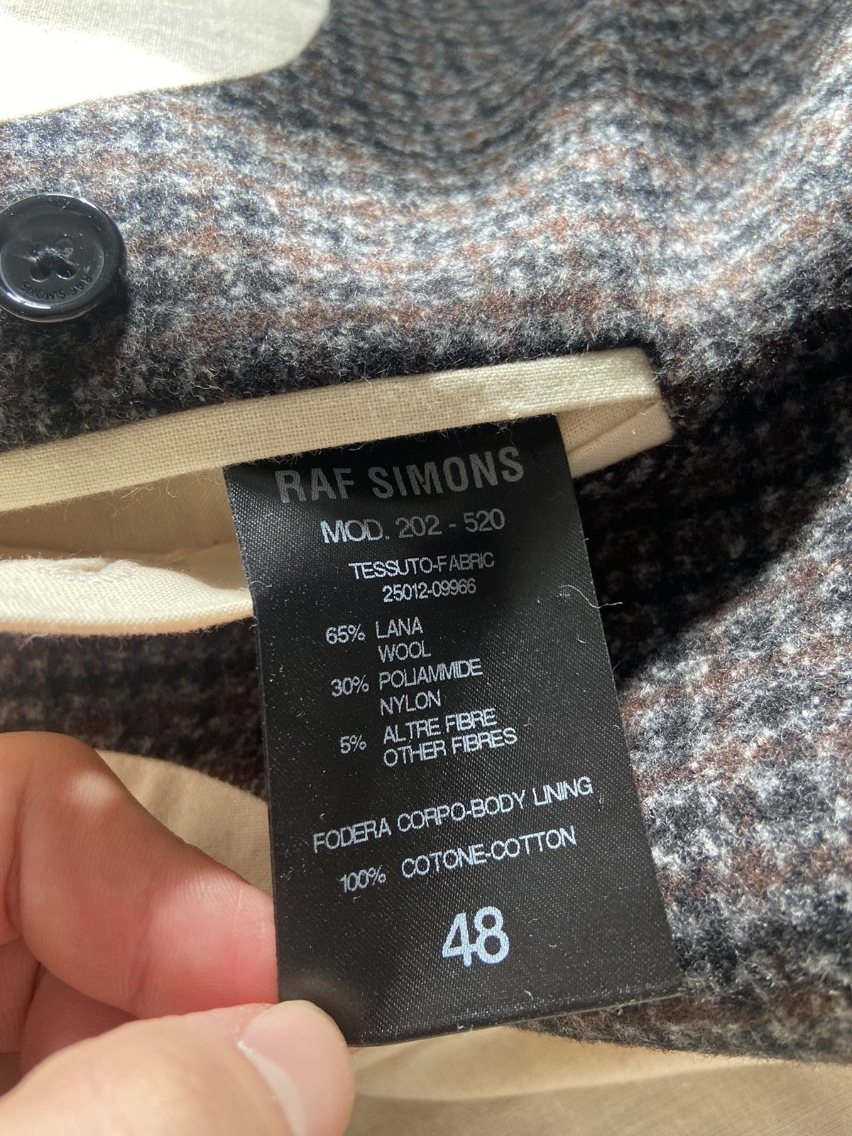 Raf Simons 48 Raf Simons aw20 rs lab houndstooth blazer jacket Size US M / EU 48-50 / 2 - 10 Thumbnail