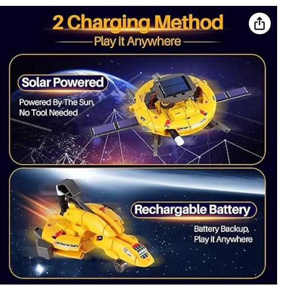 NBDN Nobrandedon STEM Science Bulidng Kit, Space Toy, 120 pieces, yellow Size ONE SIZE - 6 Thumbnail
