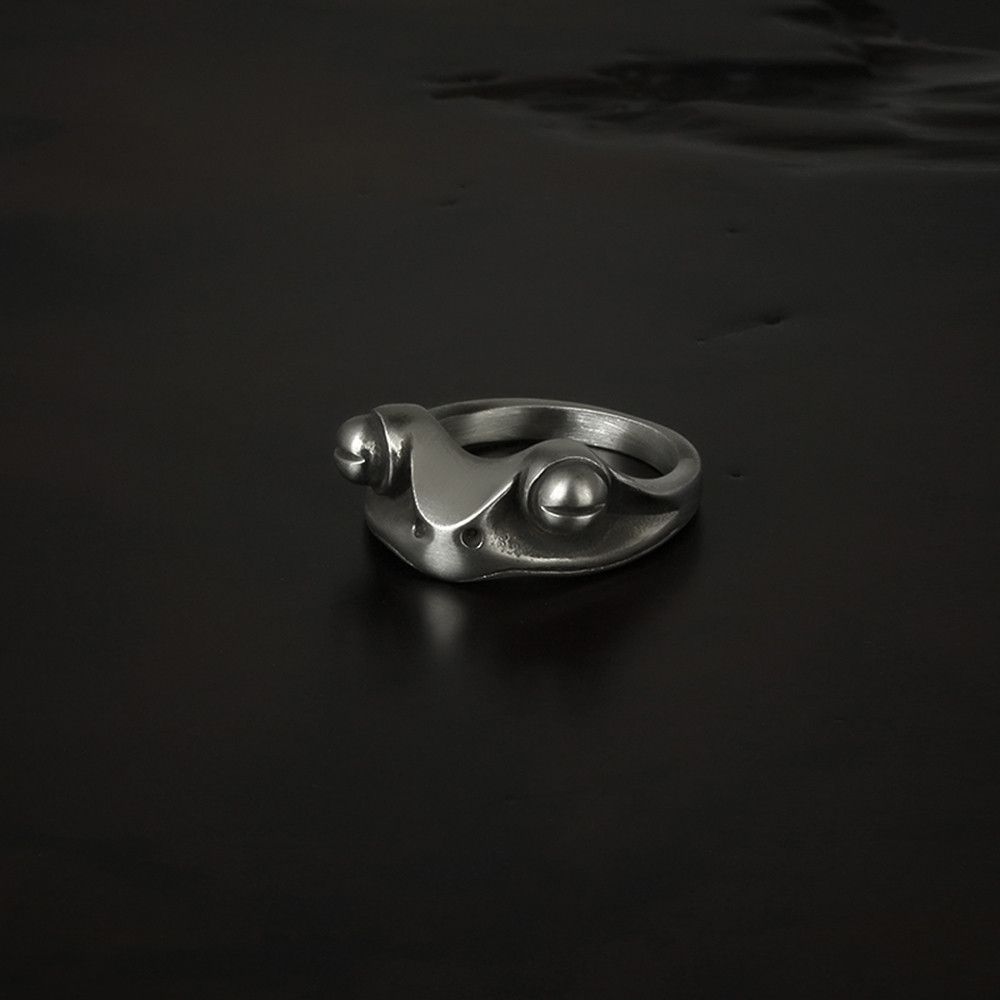 Handmade × Jewelry Creative Frog Ring Size ONE SIZE - 1 Thumbnail