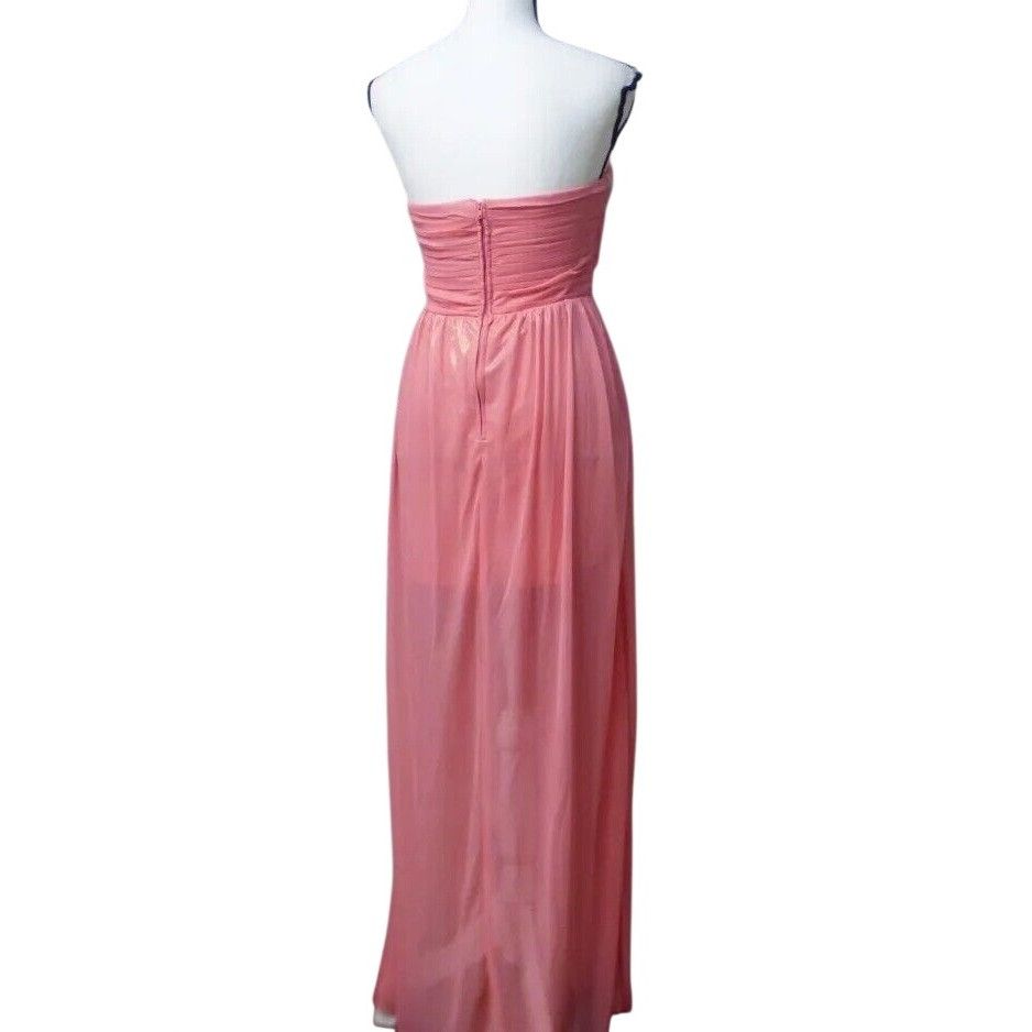 Other Teeze Me Junior’s Ruched Chiffon Sweetheart Gown, Guava Col Size ONE SIZE - 10 Thumbnail