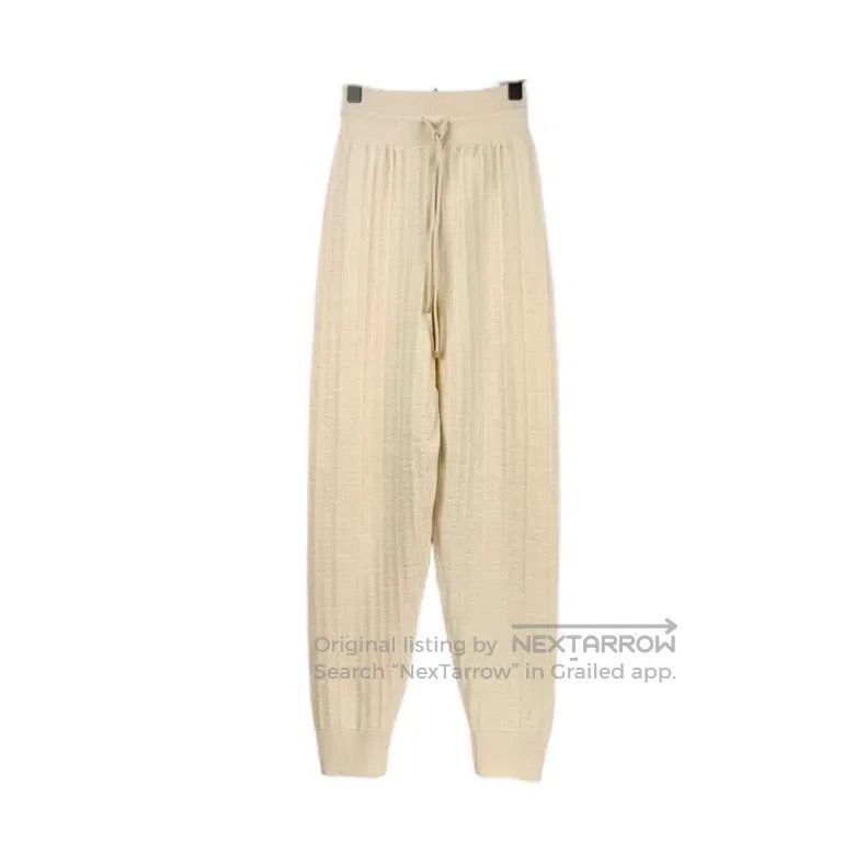 Hermes Off-White Full H Wool Drawstring Trousers